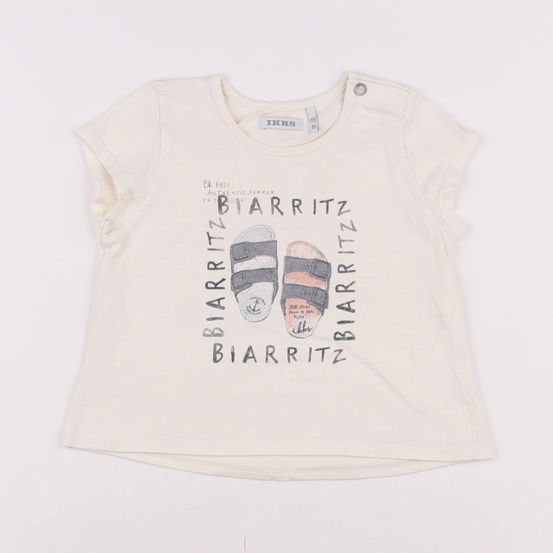 IKKS - tee-shirt beige - 18 mois