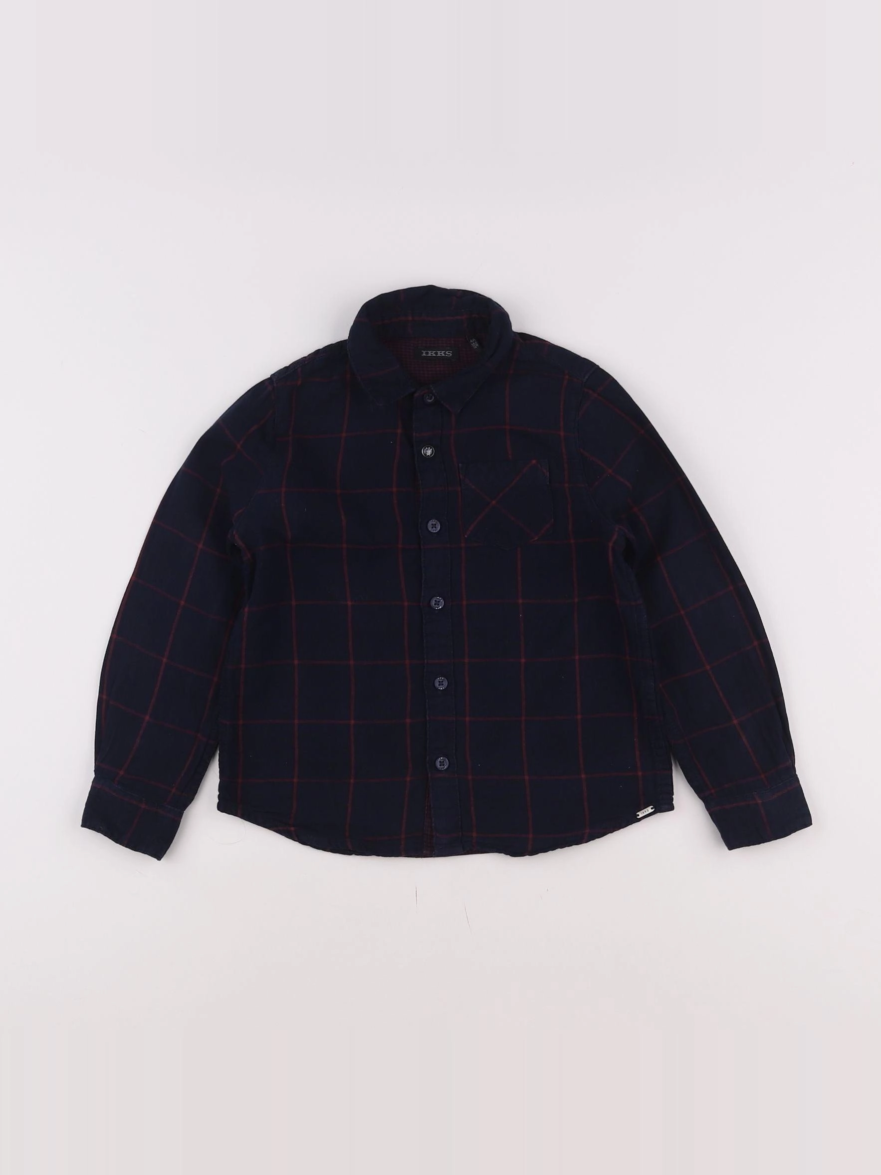 IKKS - chemise bleu, rouge - 4 ans