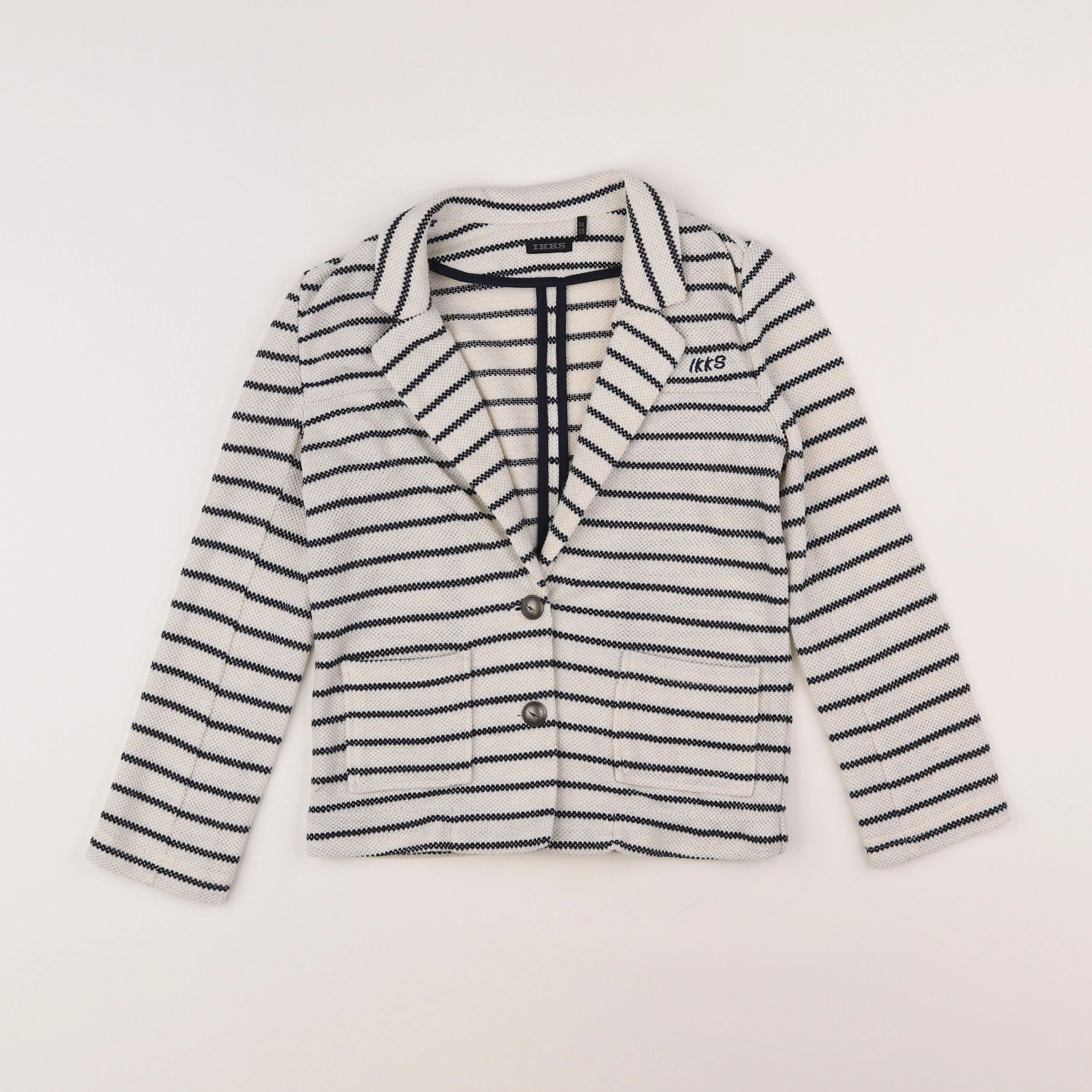 IKKS - veste blanc, bleu - 8 ans