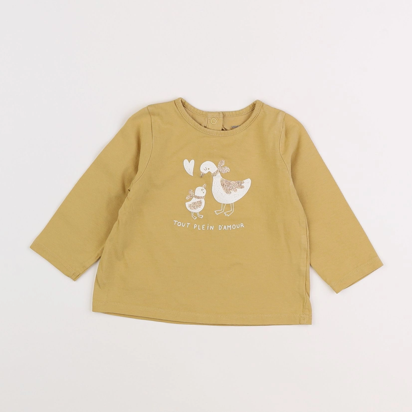 Vertbaudet - tee-shirt jaune - 12 mois
