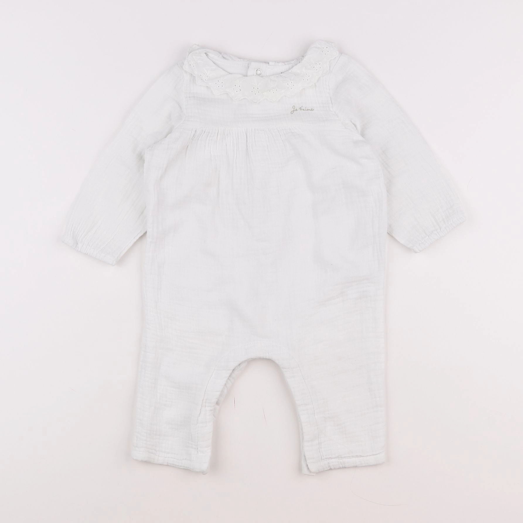 Vertbaudet - combinaison blanc, or - 12 mois