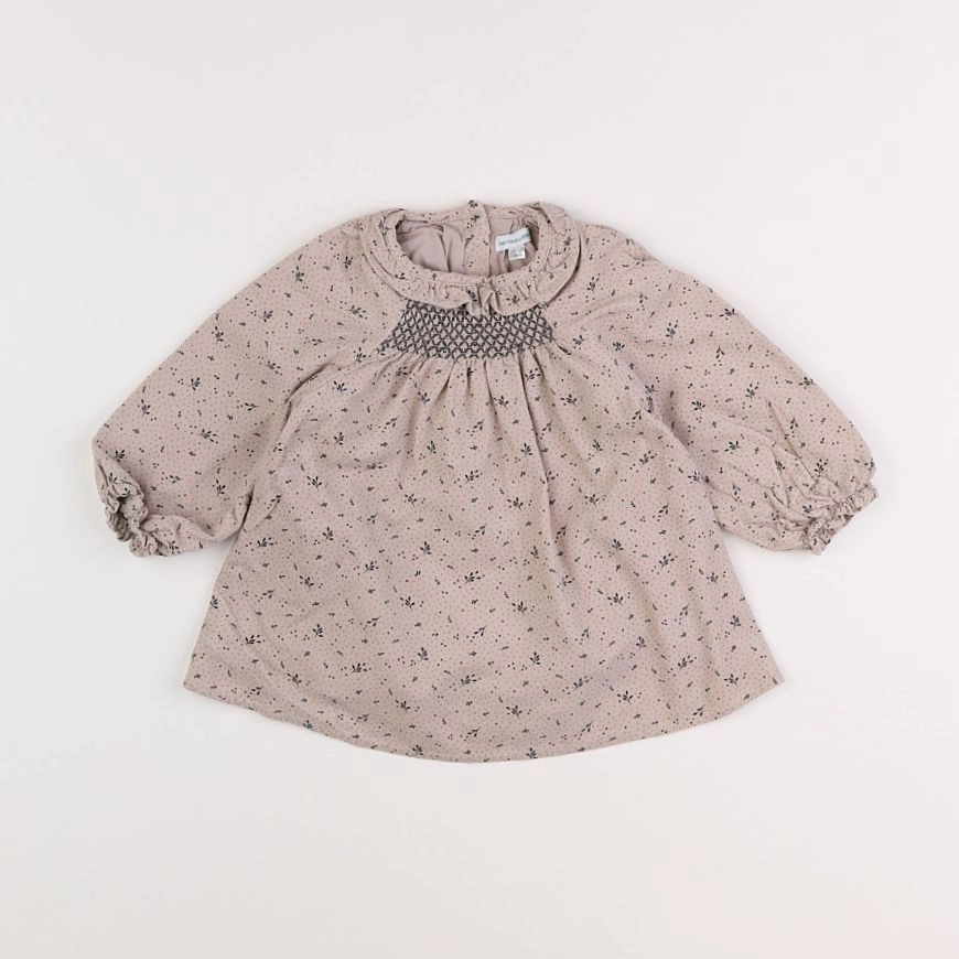 Vertbaudet - robe beige, noir - 18 mois