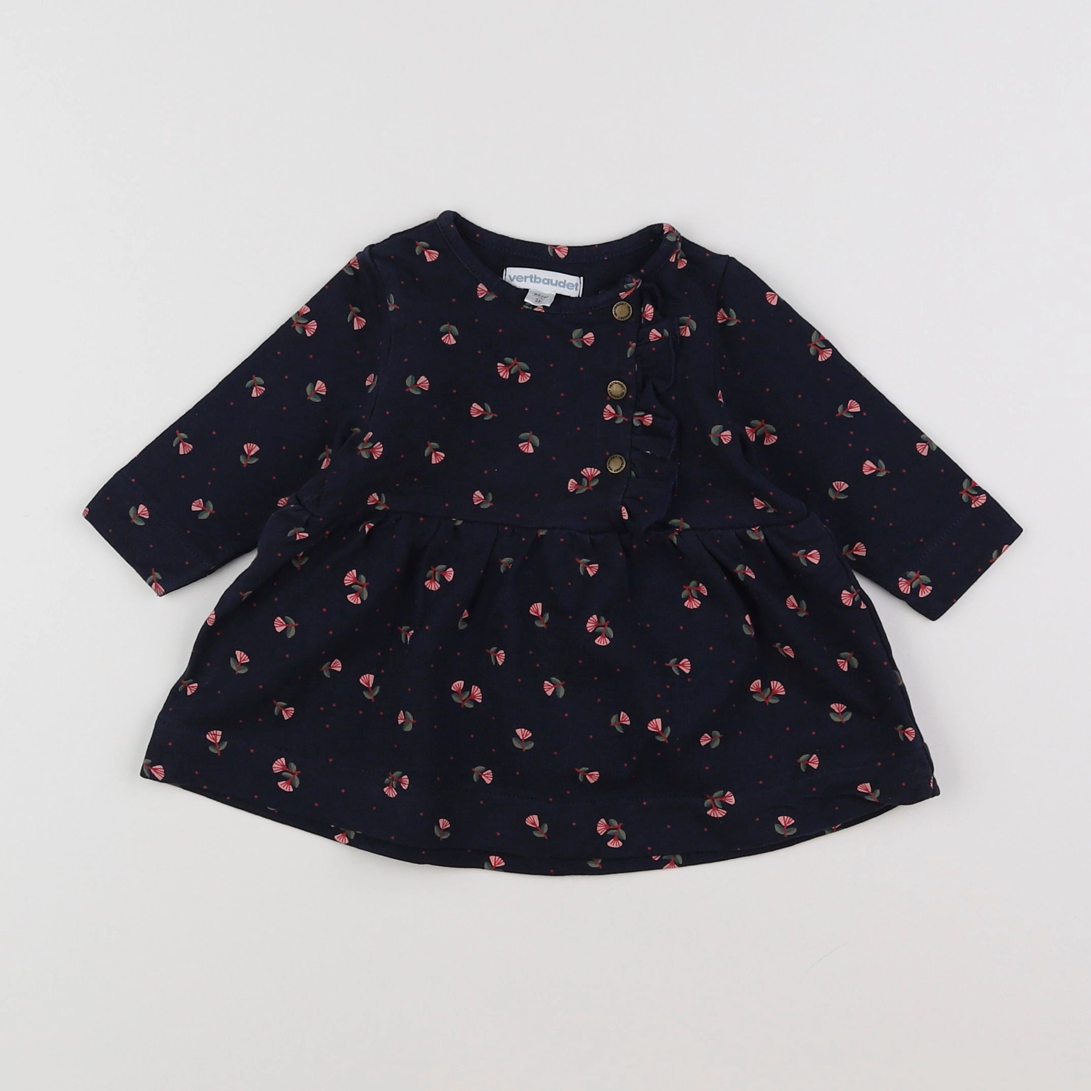 Vertbaudet - robe bleu - 3 mois