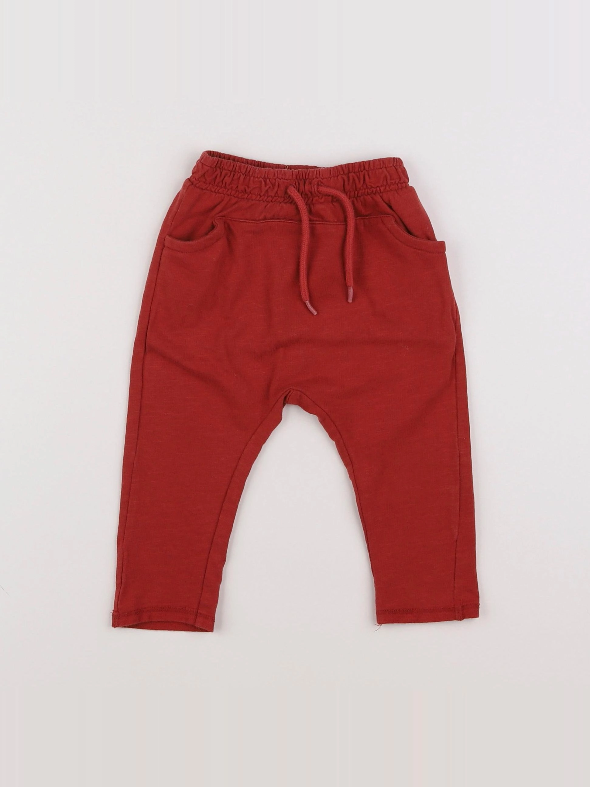 Vertbaudet - pantalon rouge - 6 mois