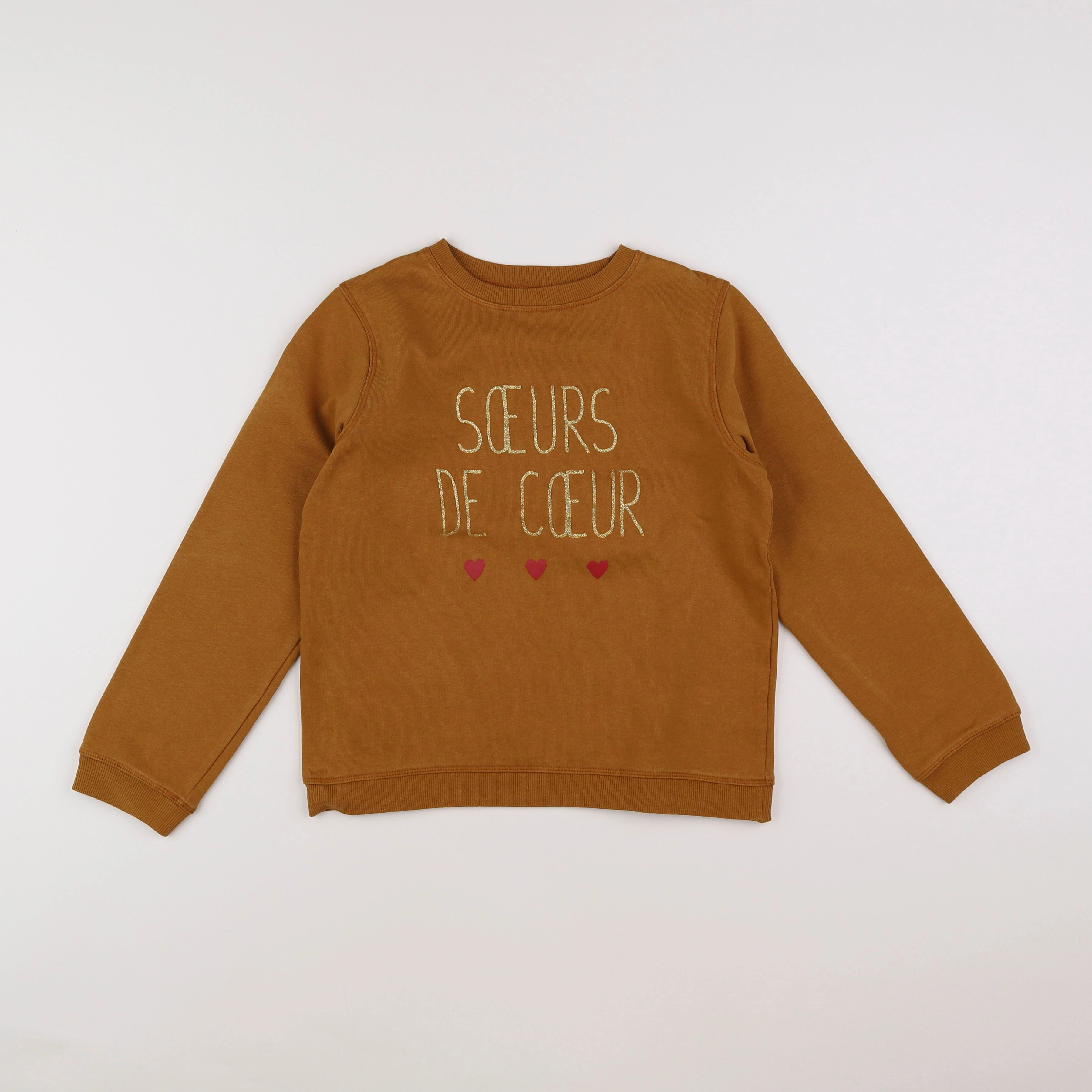 Vertbaudet - sweat marron - 10 ans