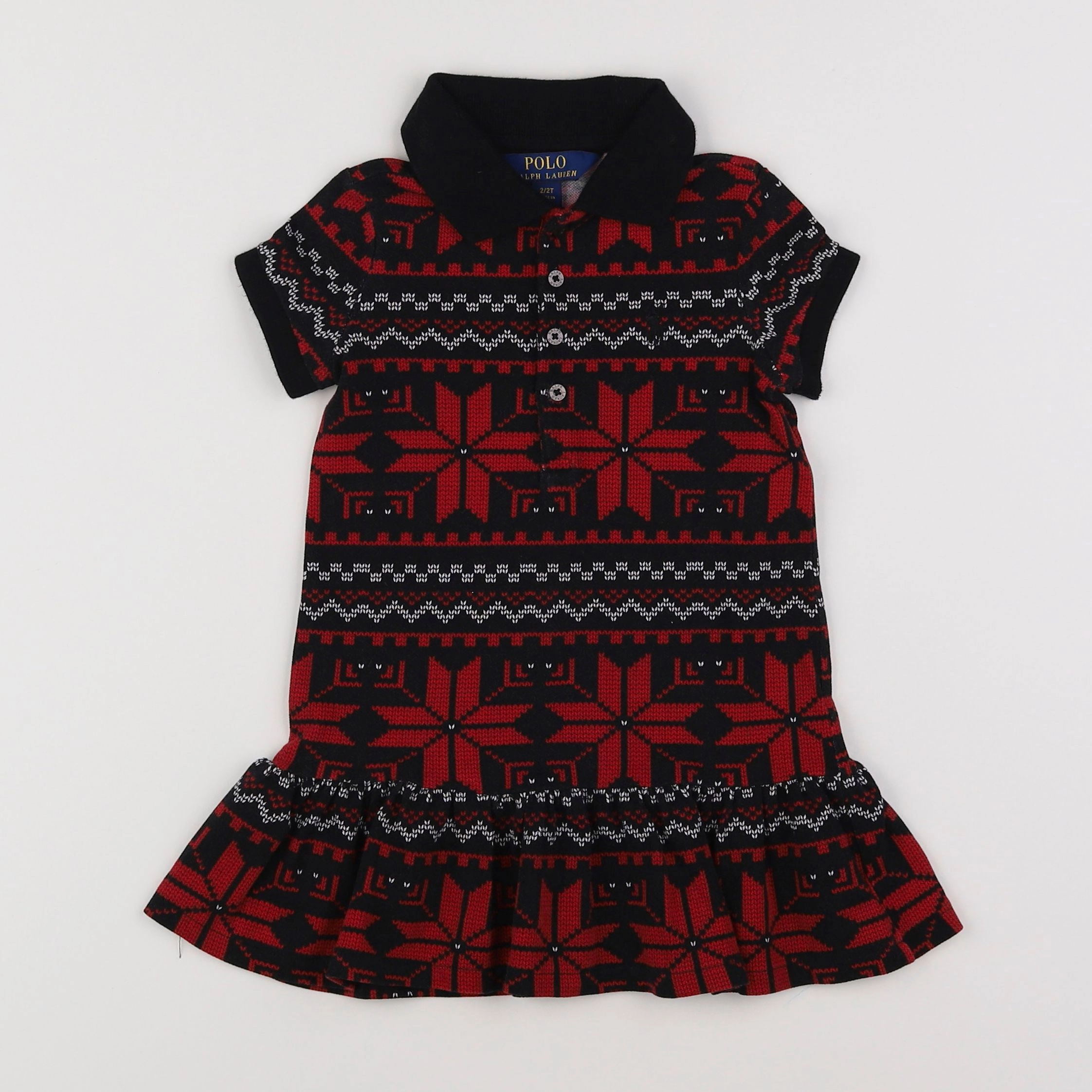 Ralph Lauren - robe rouge - 2 ans