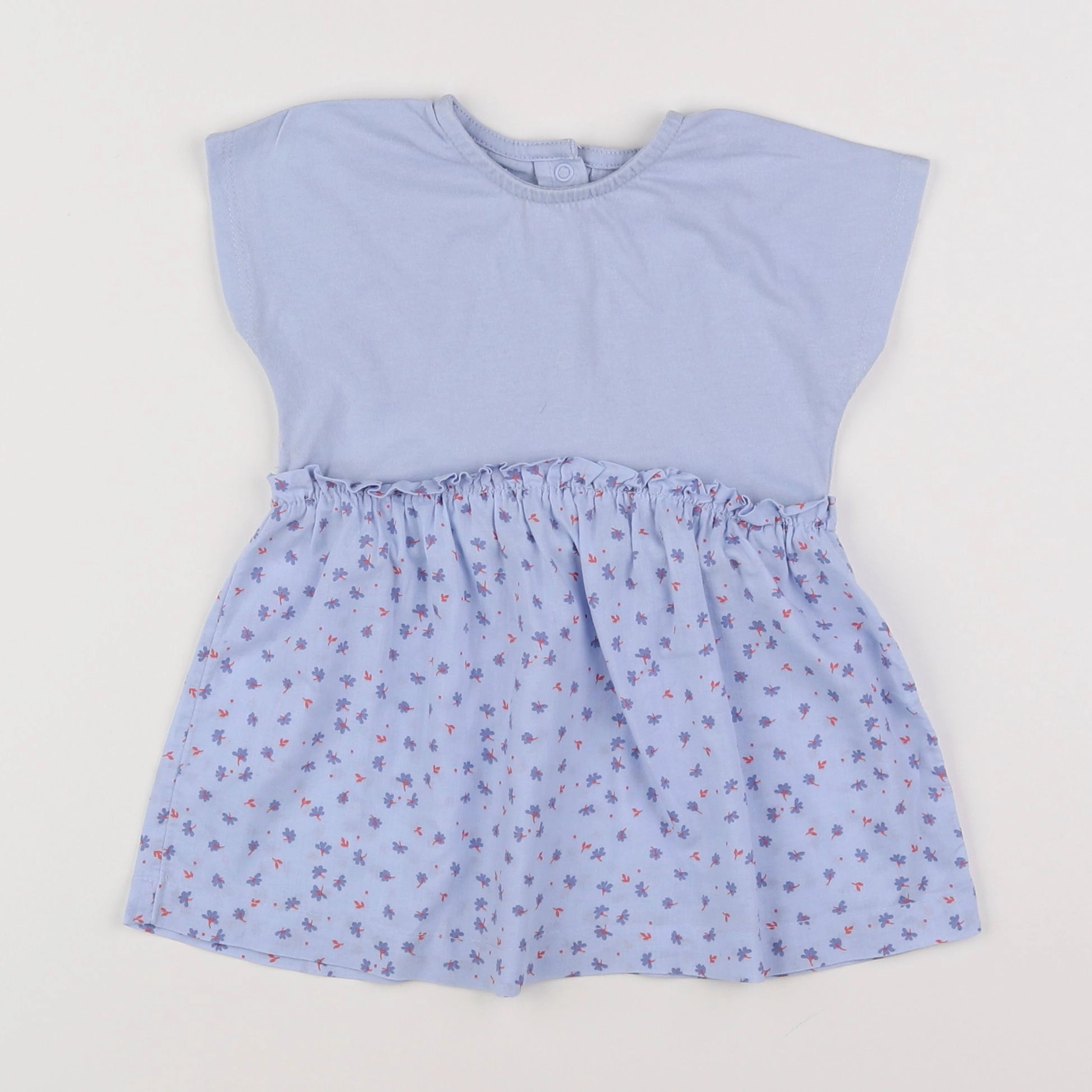 Vertbaudet - robe bleu - 9 mois