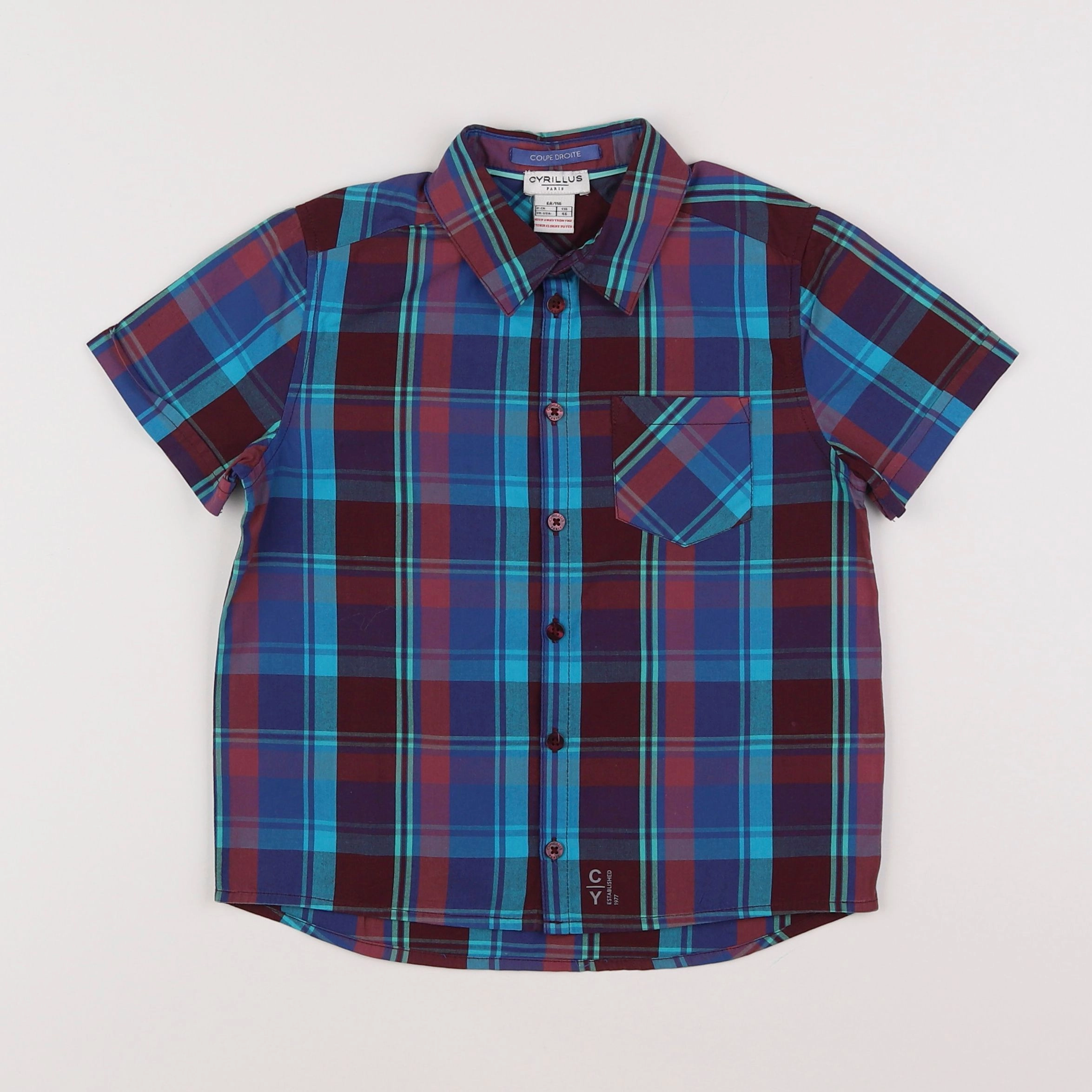 Cyrillus - chemise multicolore - 6 ans
