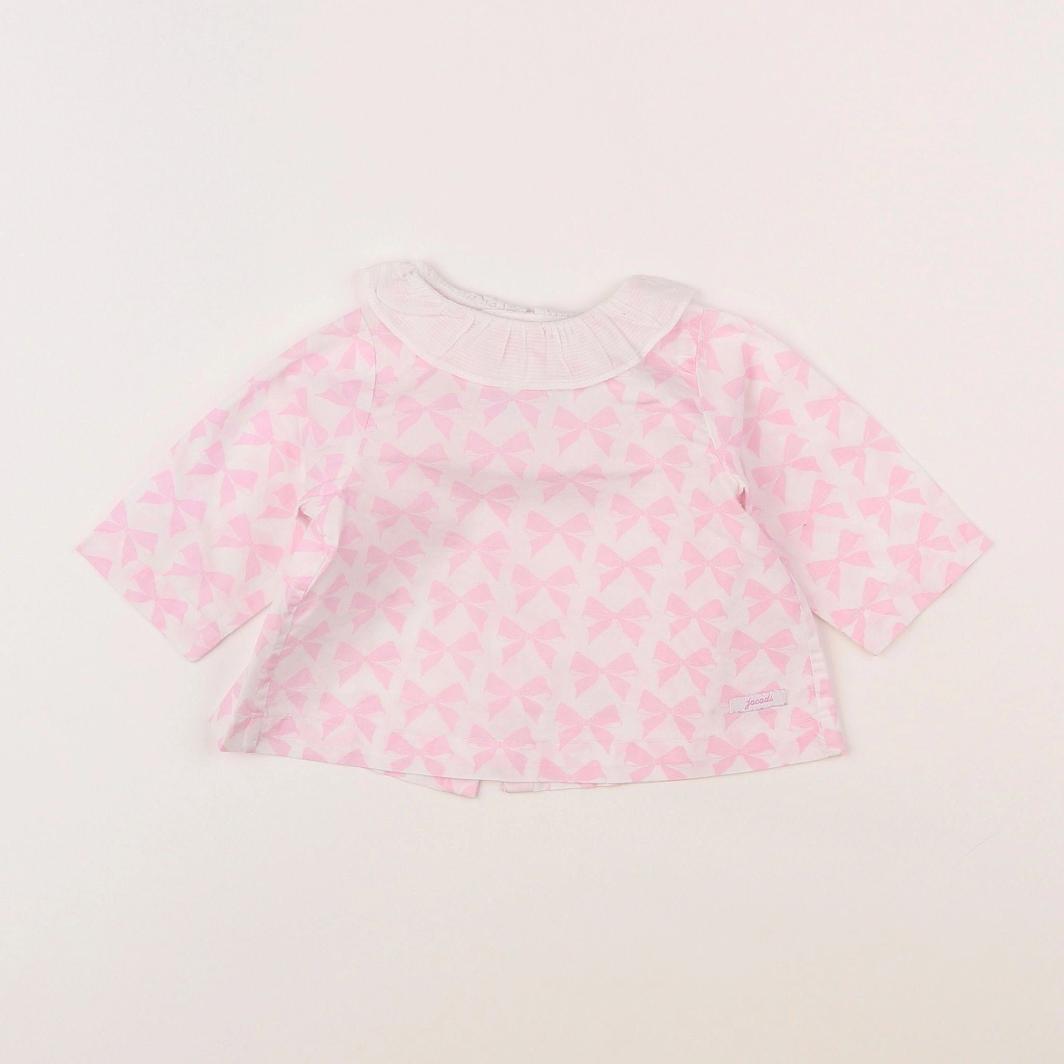 Jacadi - blouse blanc, rose - 3 mois