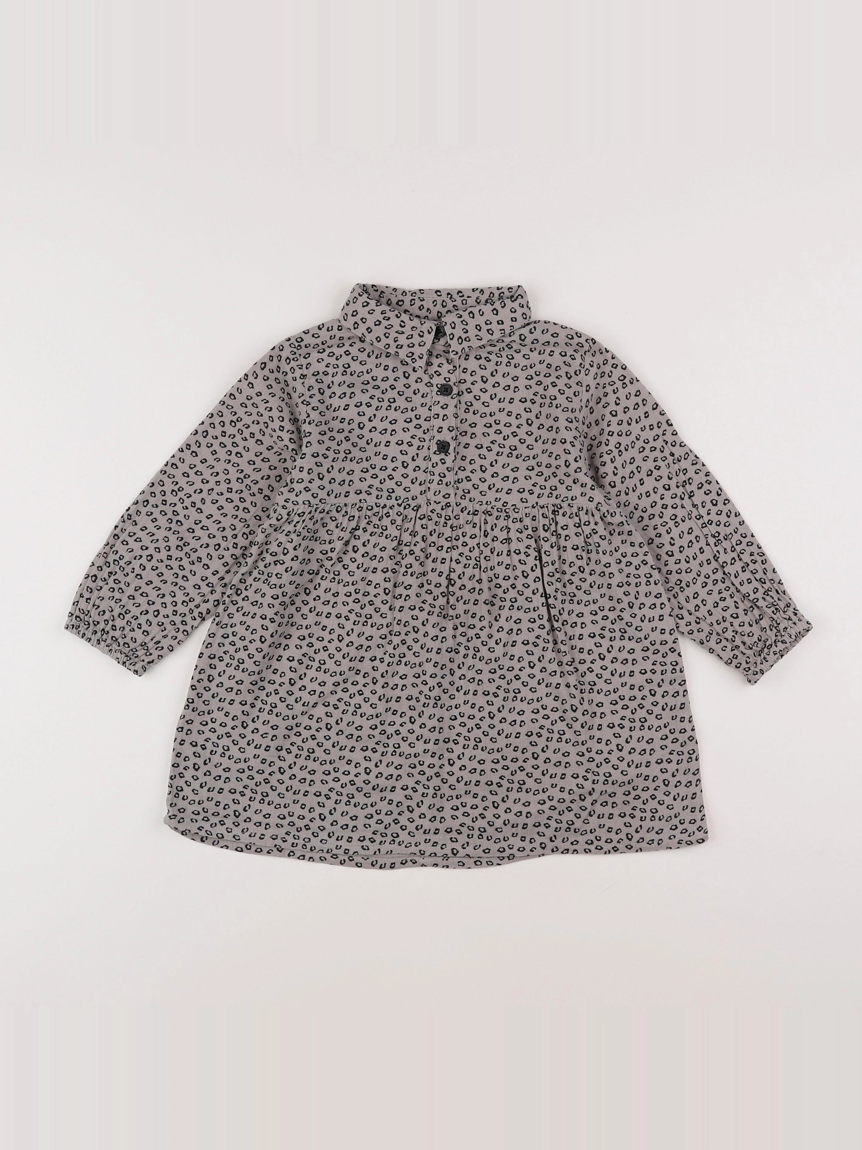 Mango - robe gris - 18 mois à 2 ans