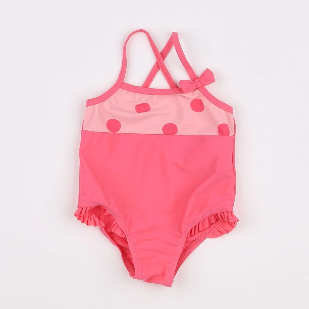 Vertbaudet - maillot de bain rose - 12 mois