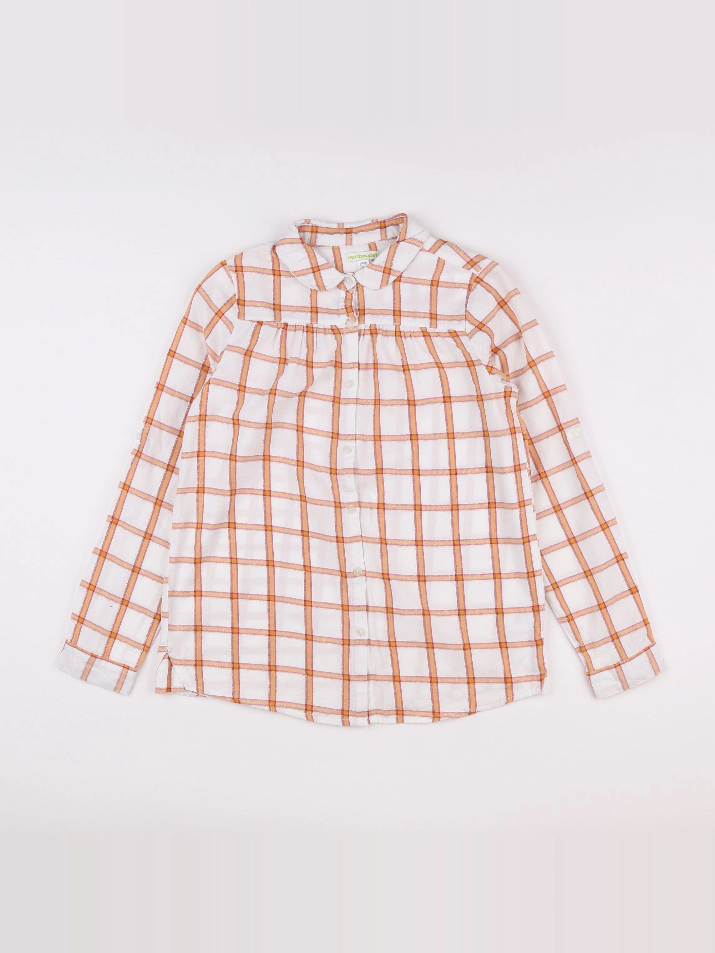Vertbaudet - blouse orange, beige - 12 ans