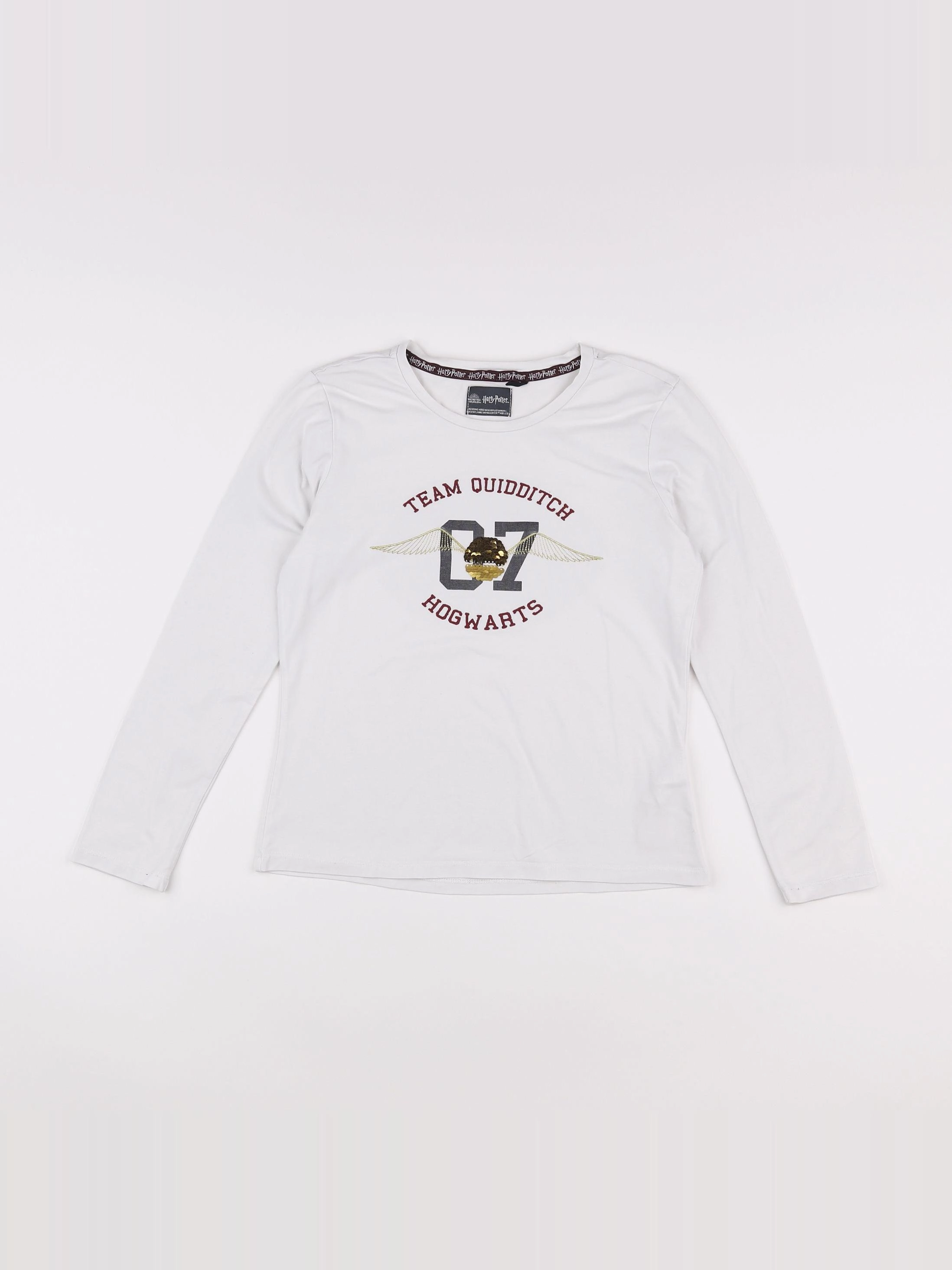 IKKS - tee-shirt or, blanc - 10 ans