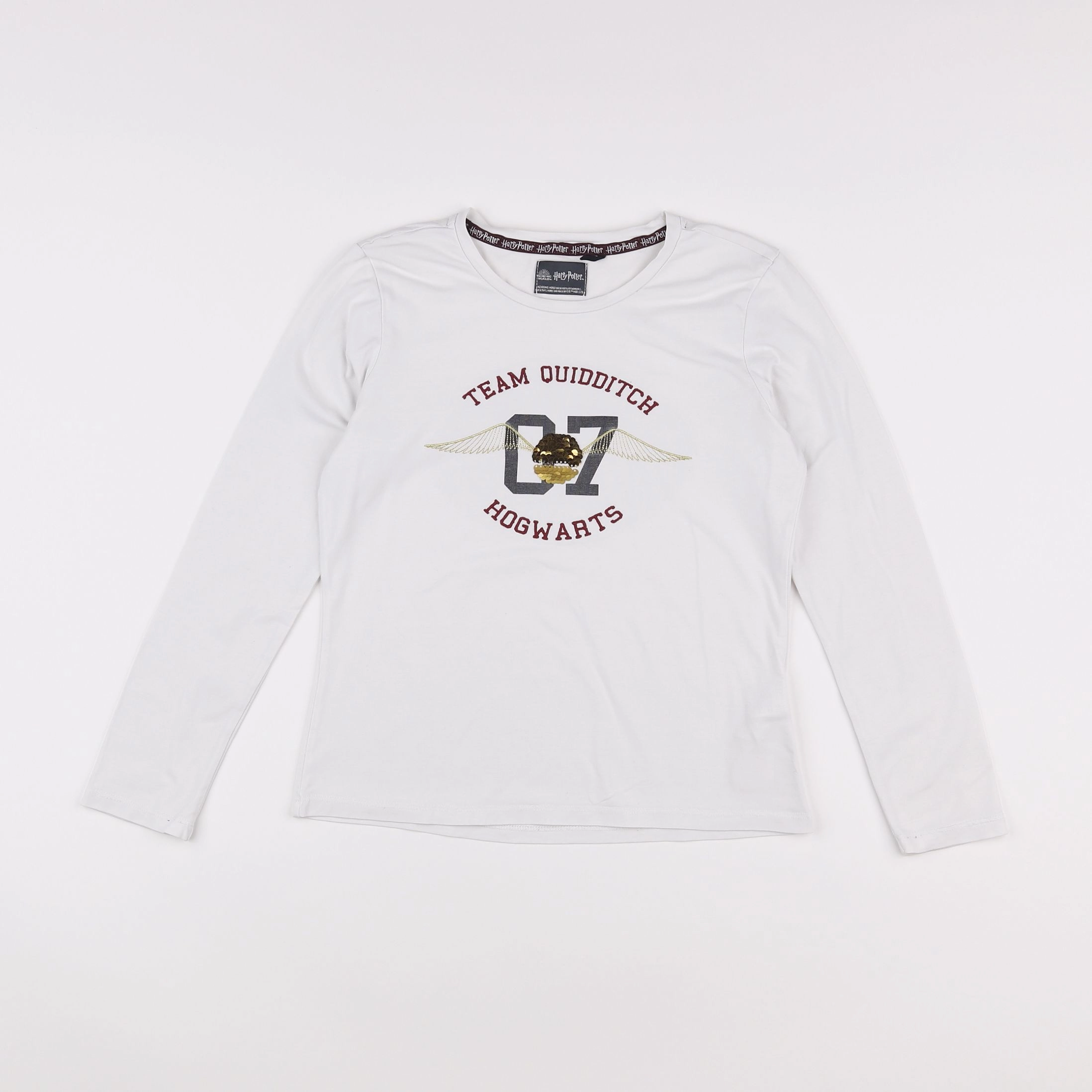 IKKS - tee-shirt or, blanc - 10 ans