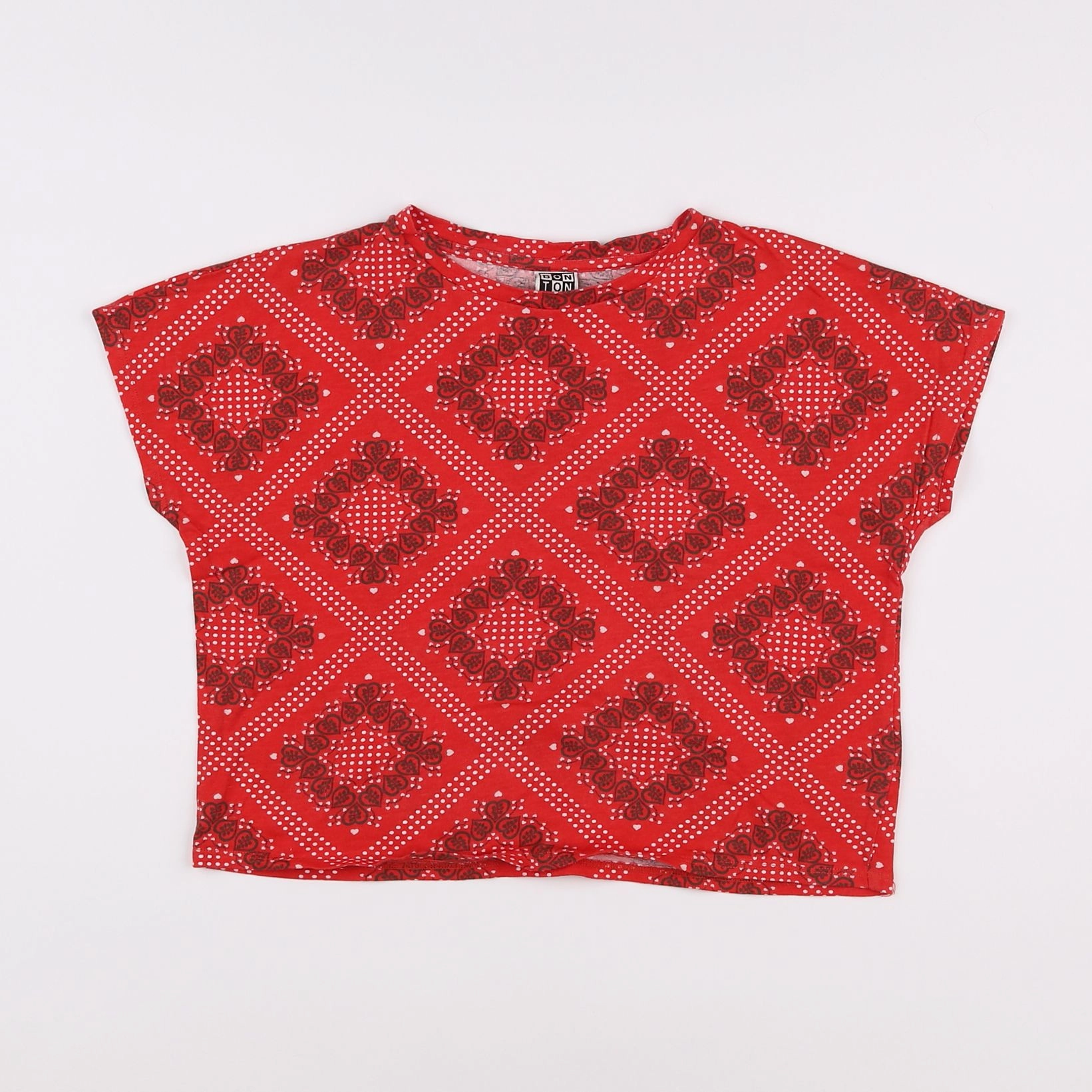 Bonton - tee-shirt rouge - 6 ans