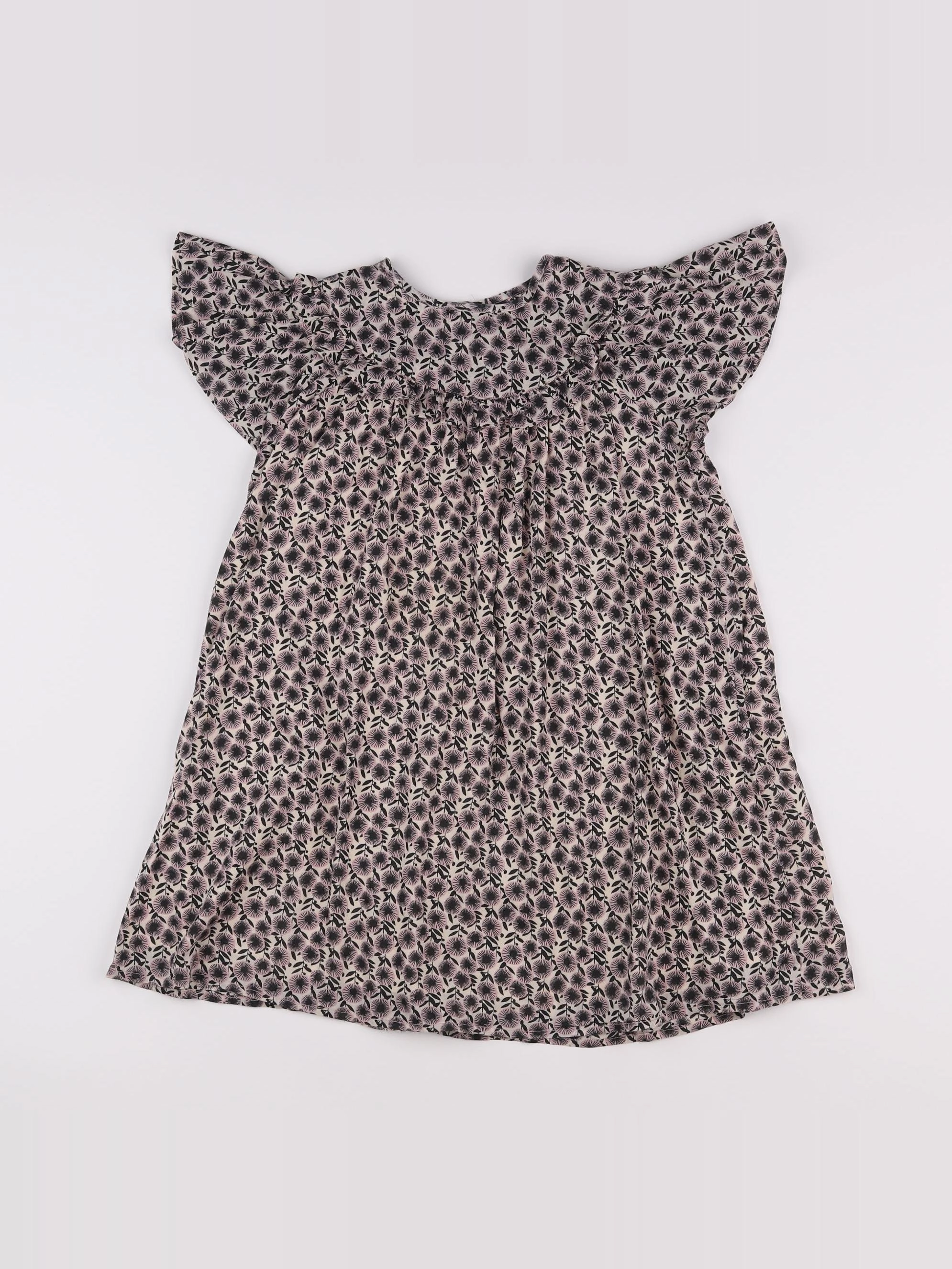 Monoprix - robe noir, rose - 6 ans