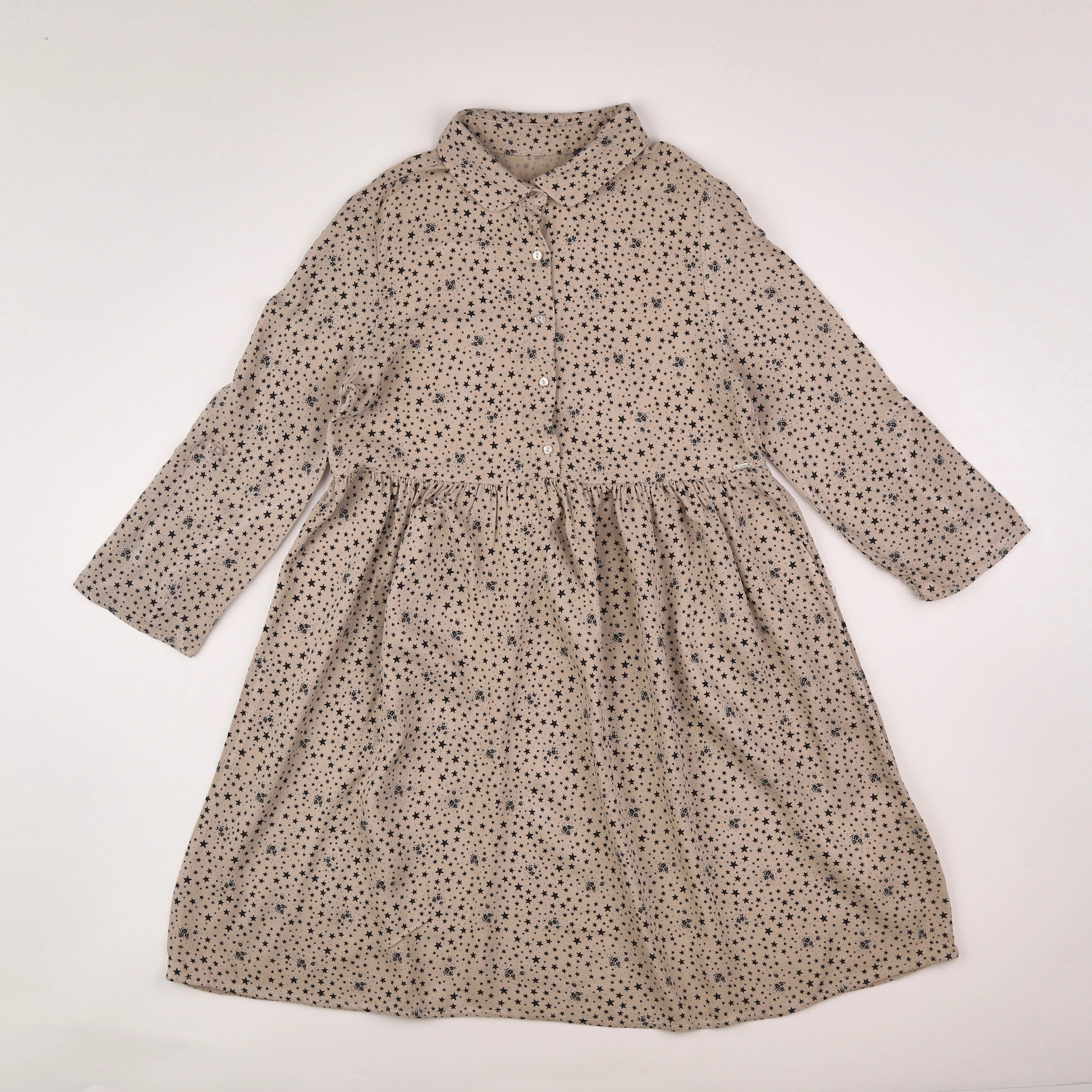 IKKS - robe beige, noir - 12 ans