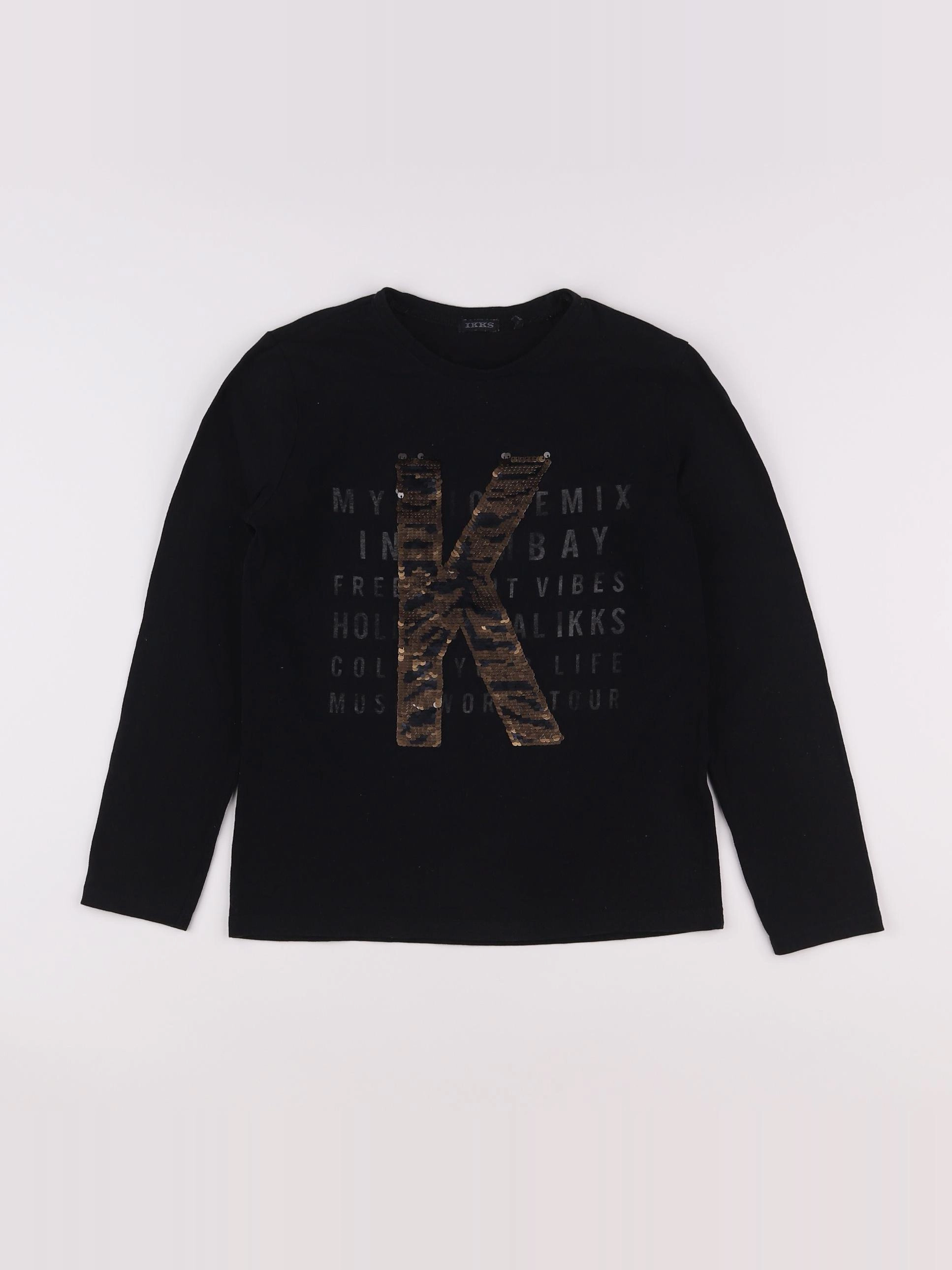 IKKS - tee-shirt noir - 10 ans