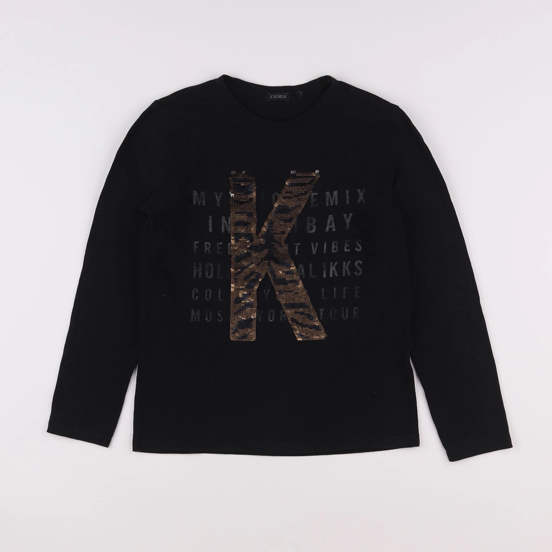 IKKS - tee-shirt noir - 10 ans