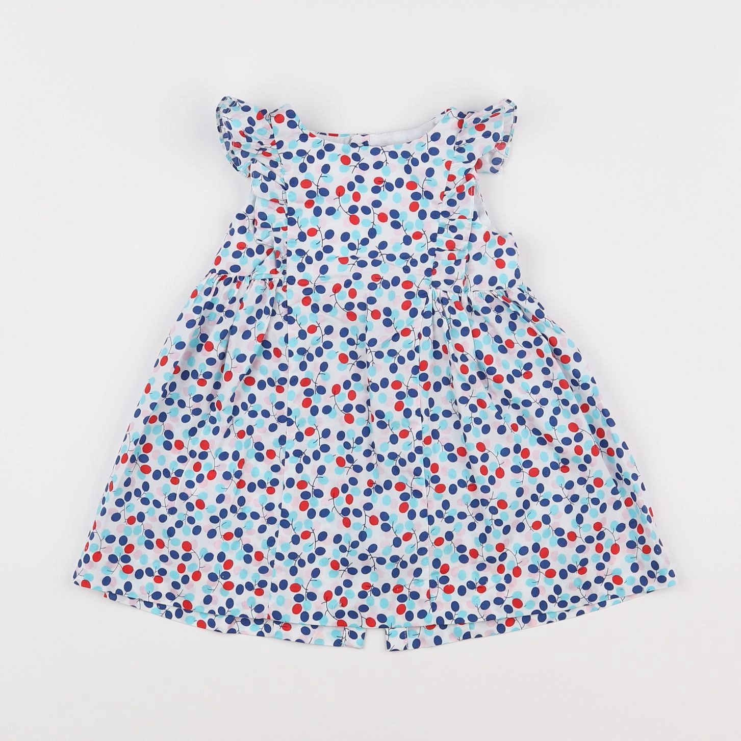 Jacadi - robe bleu, rouge - 12 mois