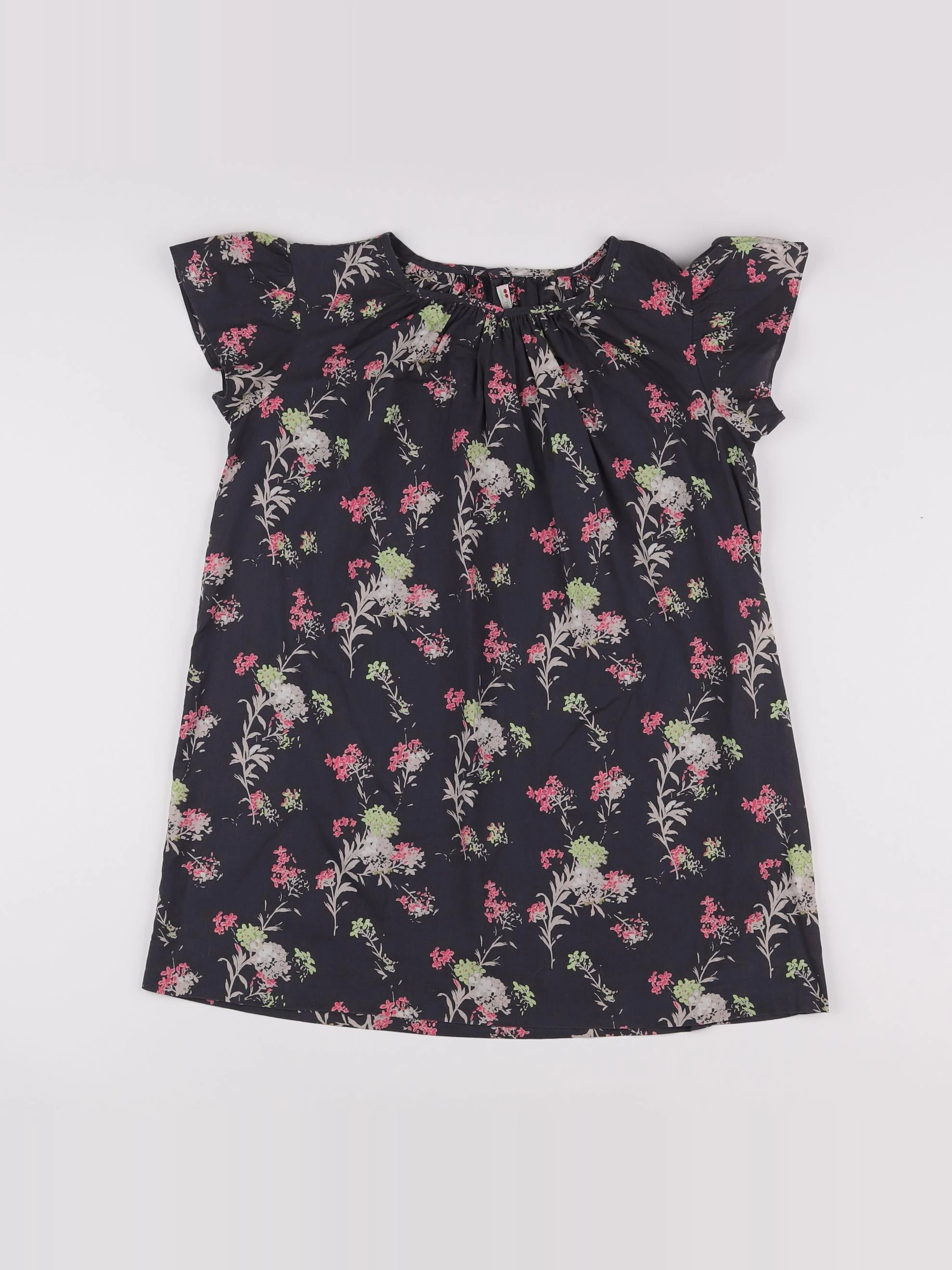 Bonpoint - robe gris, rose - 8 ans