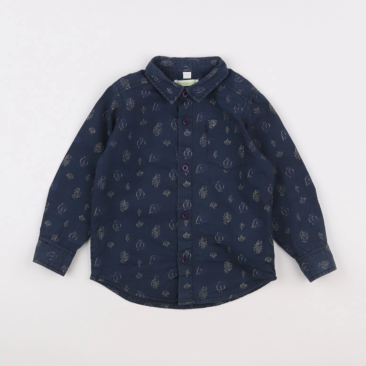 Vertbaudet - chemise bleu - 3 ans