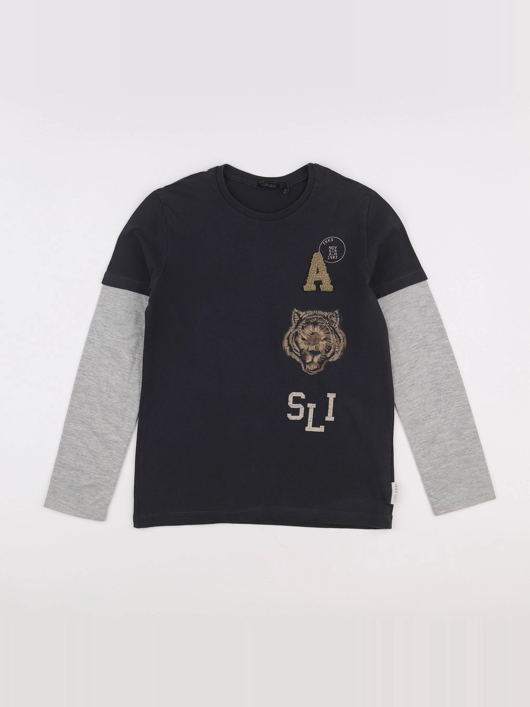 IKKS - tee-shirt gris - 10 ans