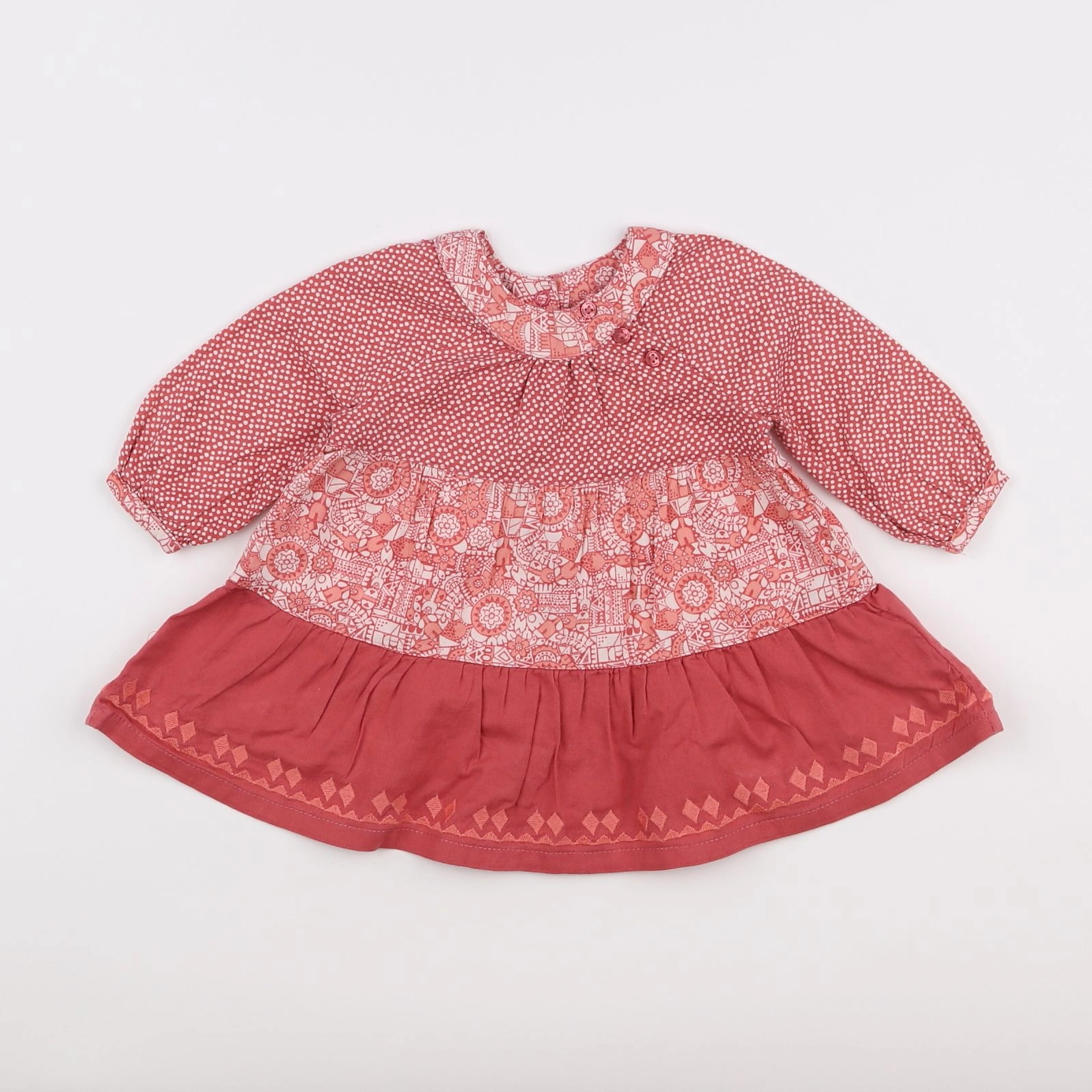 Vertbaudet - robe rose - 6 mois