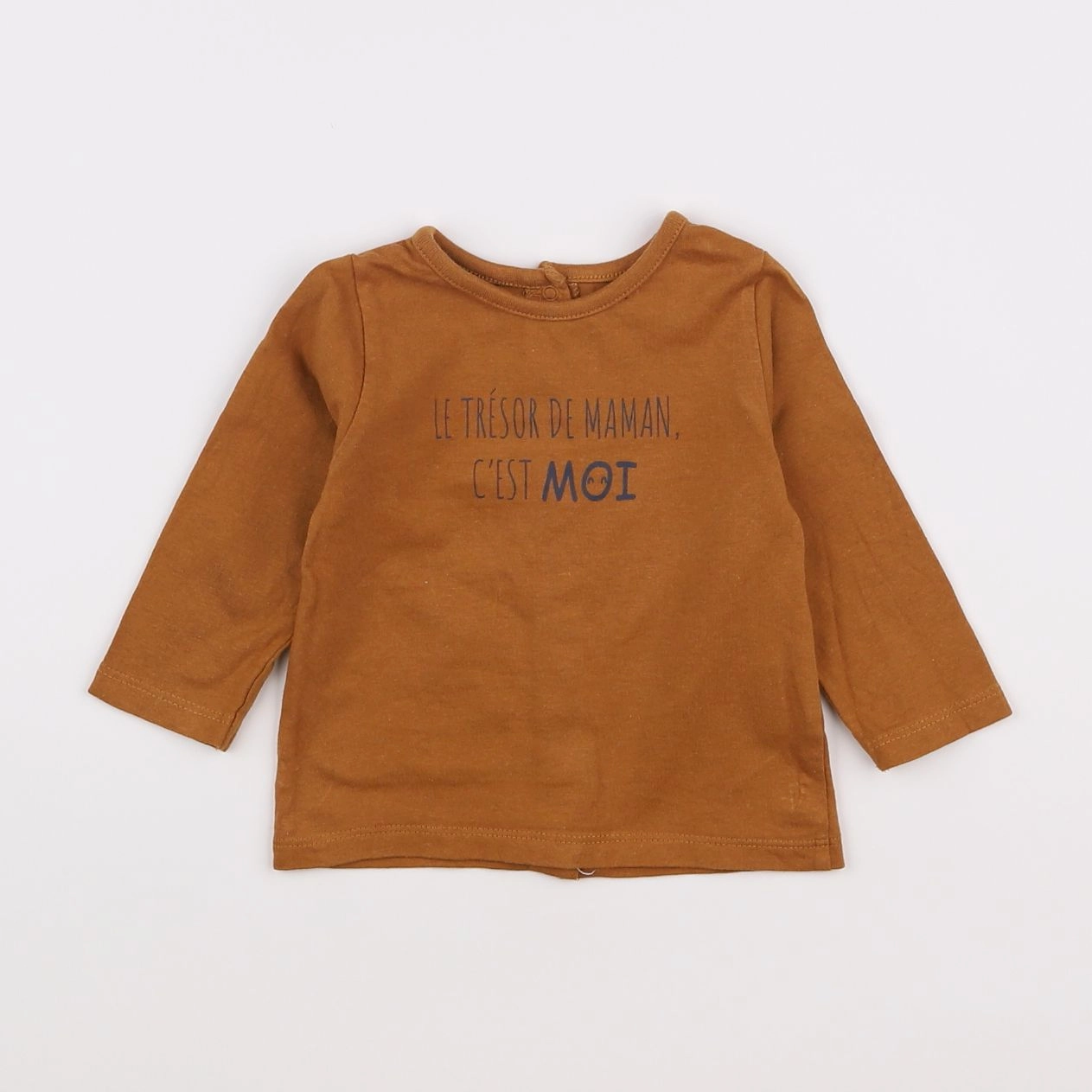 Vertbaudet - tee-shirt marron - 6 mois