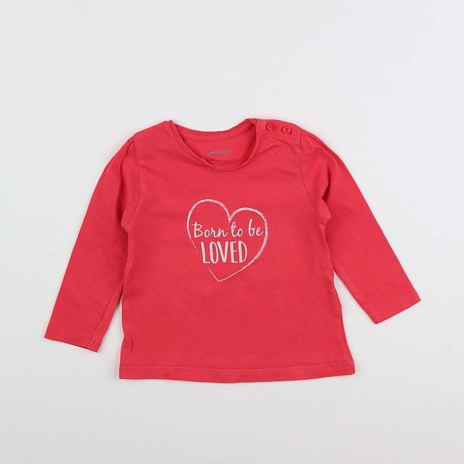Vertbaudet - tee-shirt rose - 9 mois
