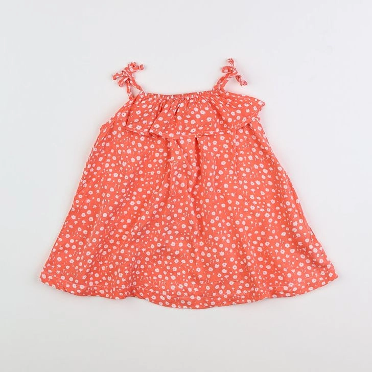 Vertbaudet - robe orange - 12 mois