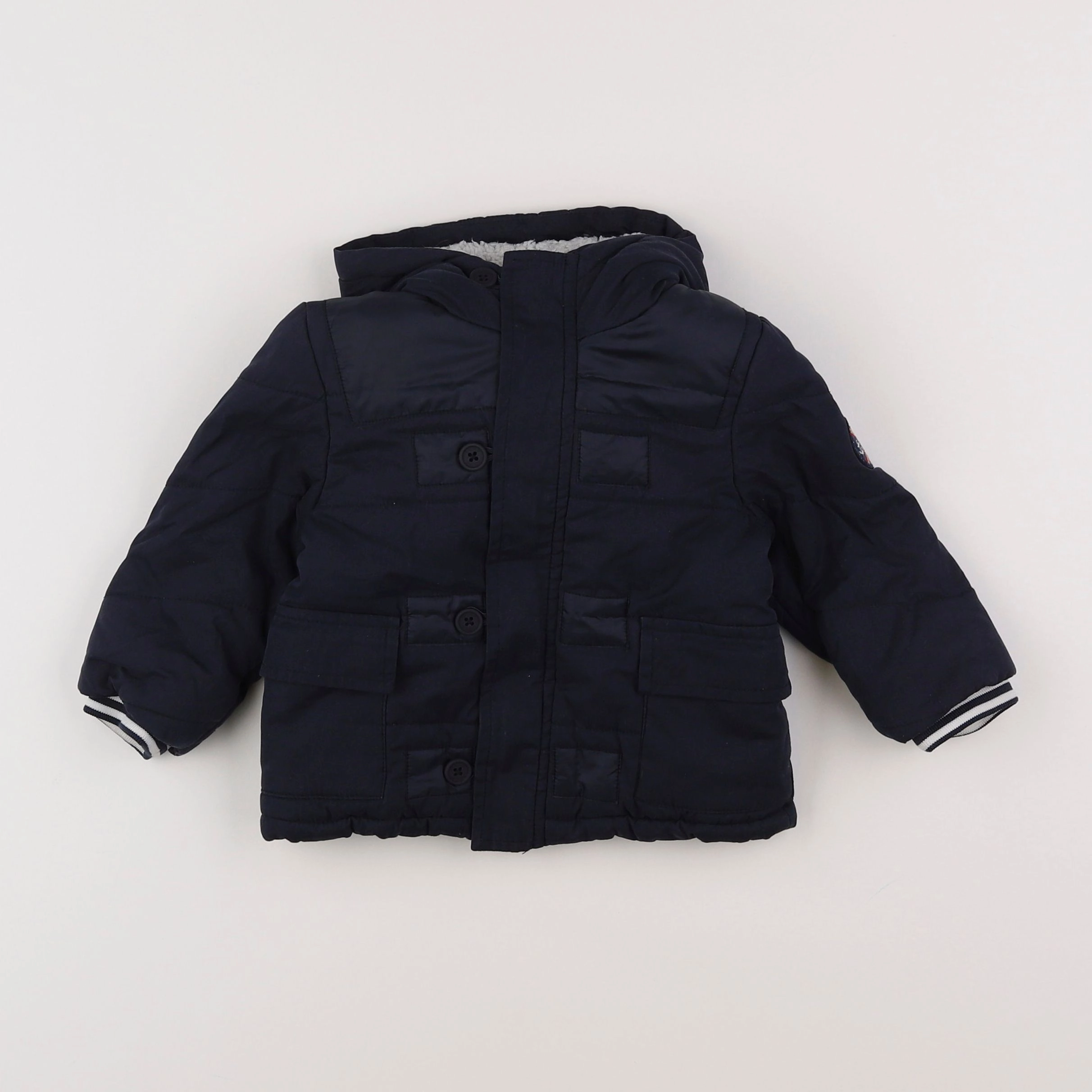 IKKS - parka bleu - 12 mois