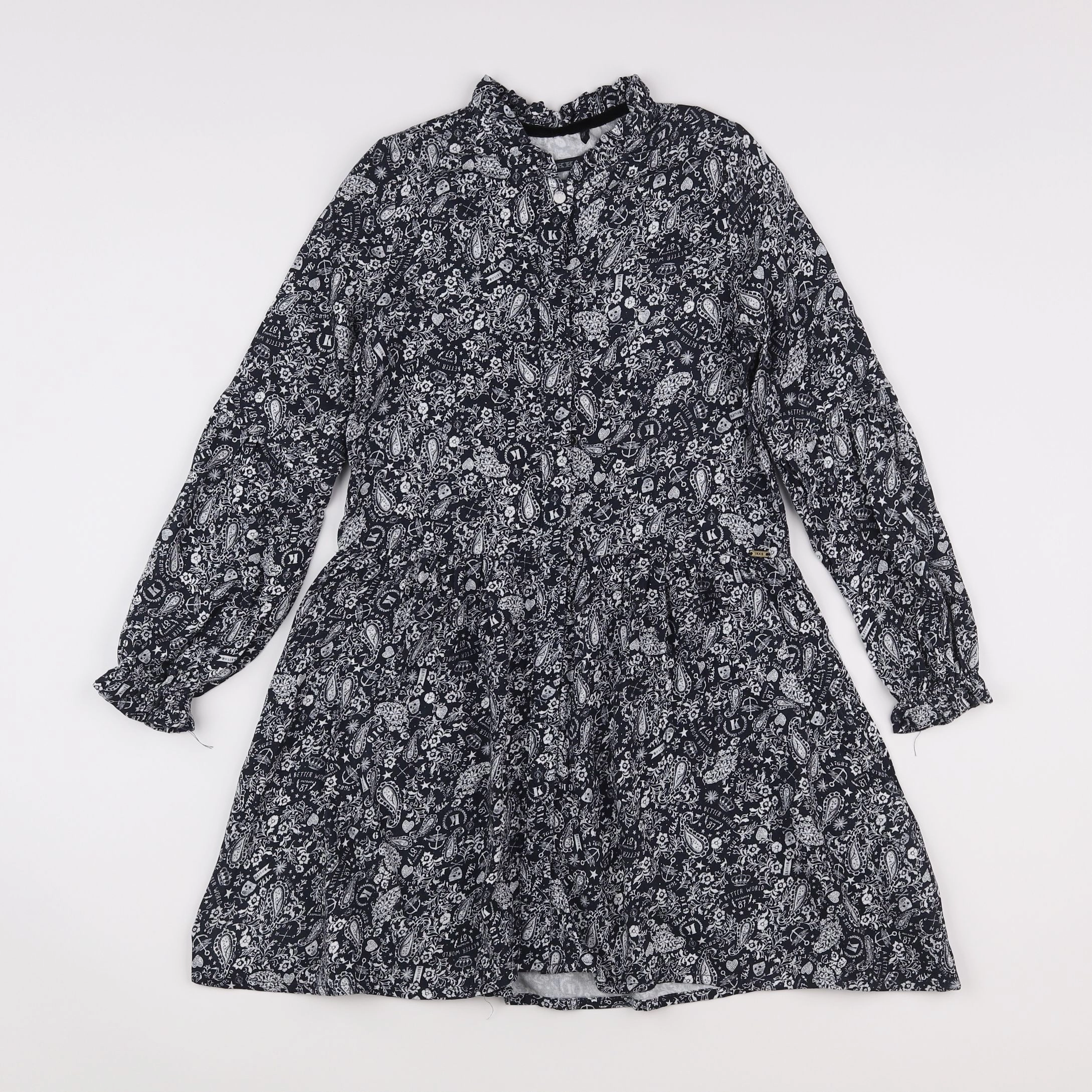 IKKS - robe noir - 8 ans