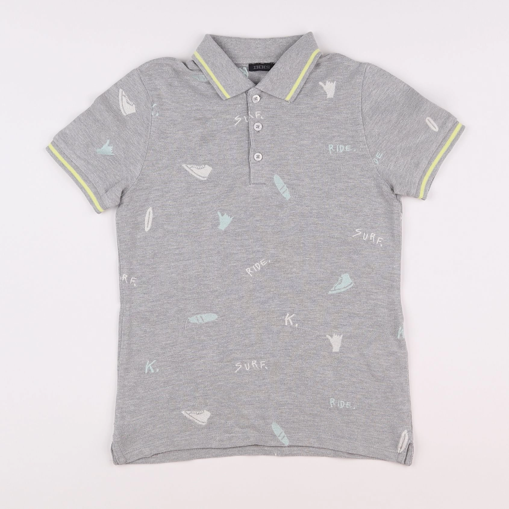 IKKS - polo gris - 8 ans