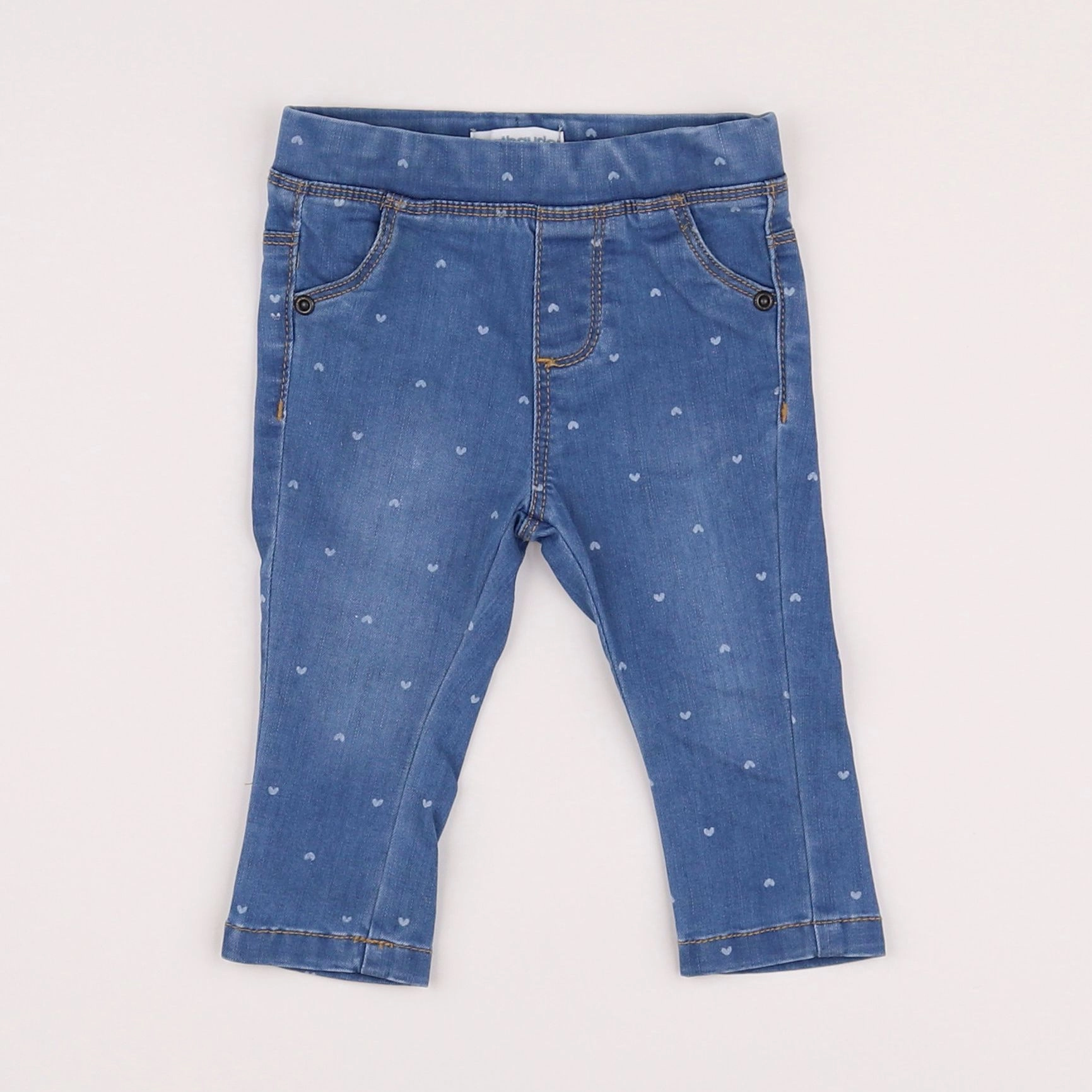 Vertbaudet - jegging bleu - 6 mois