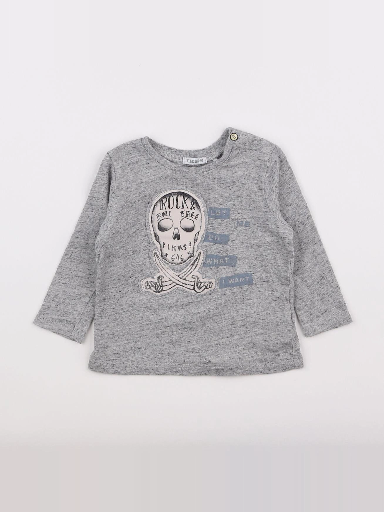 IKKS - tee-shirt gris - 12 mois