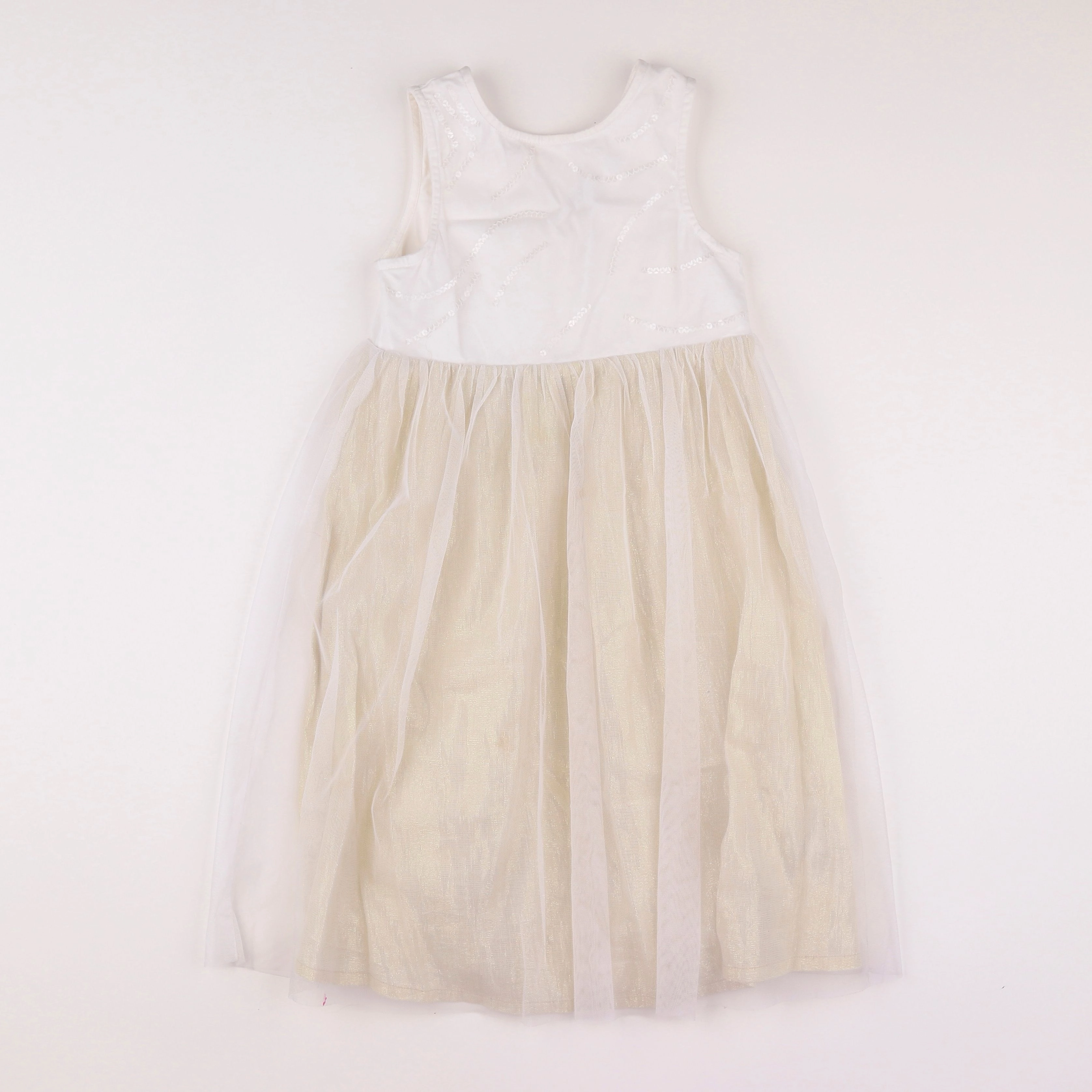 Vertbaudet - robe blanc - 7 ans