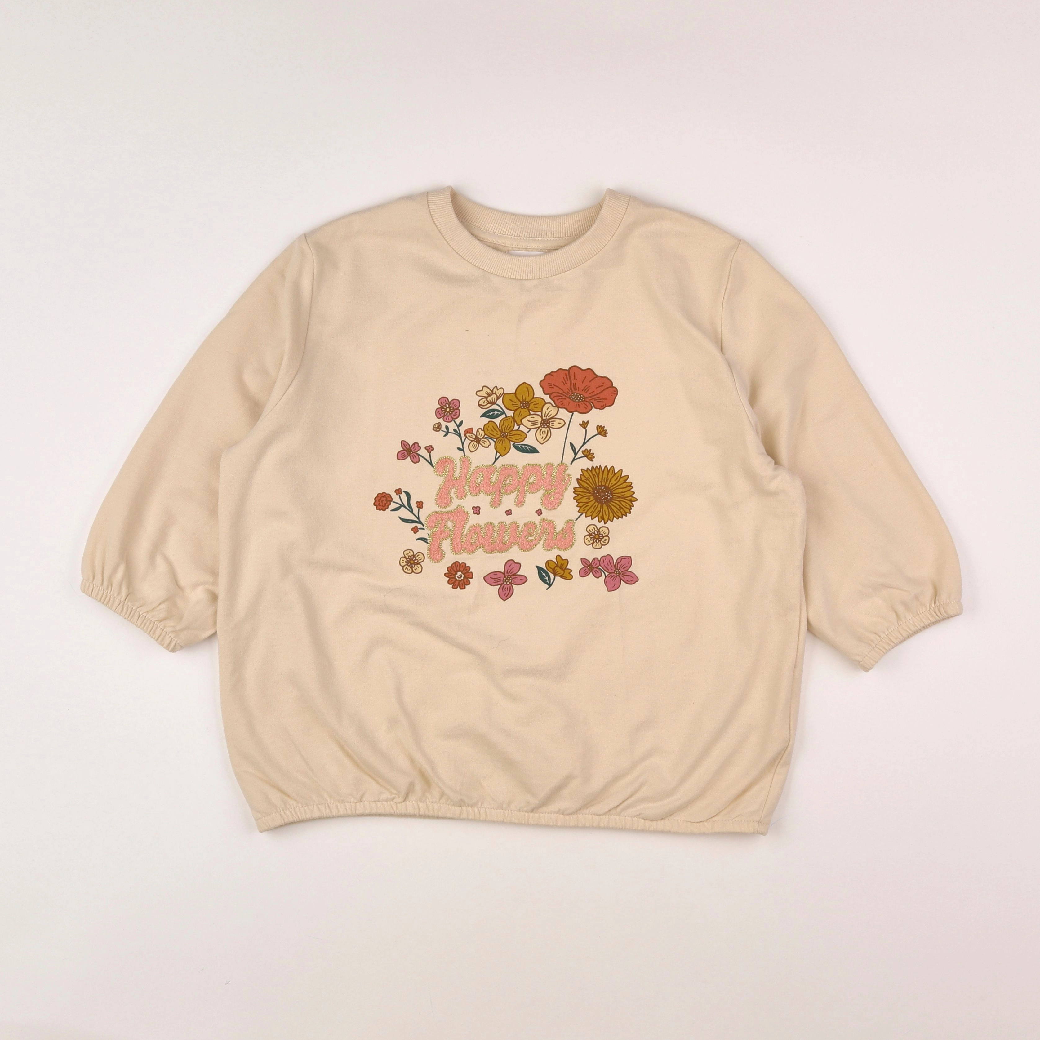 Vertbaudet - sweat beige - 12 ans