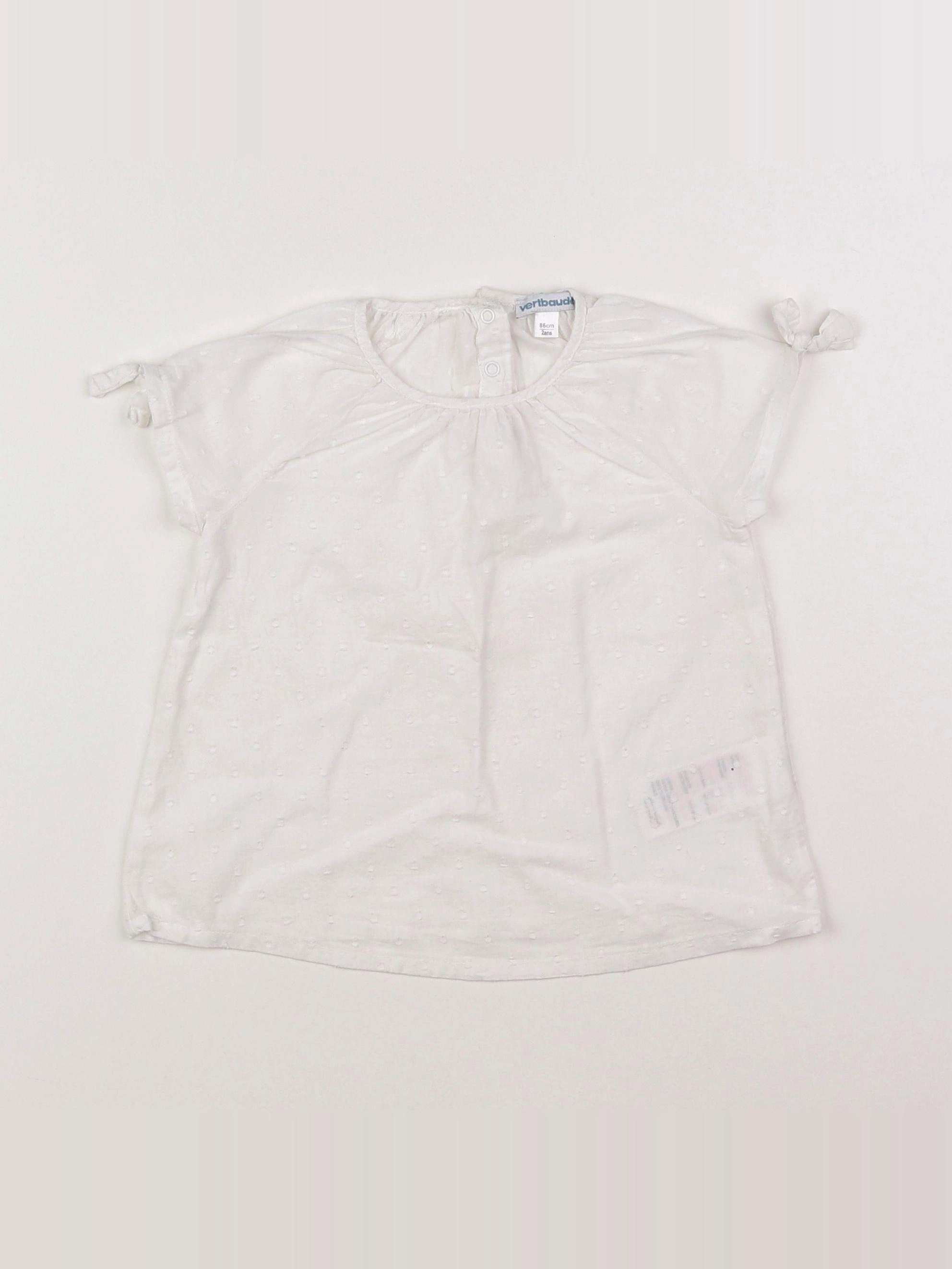 Vertbaudet - blouse blanc - 2 ans