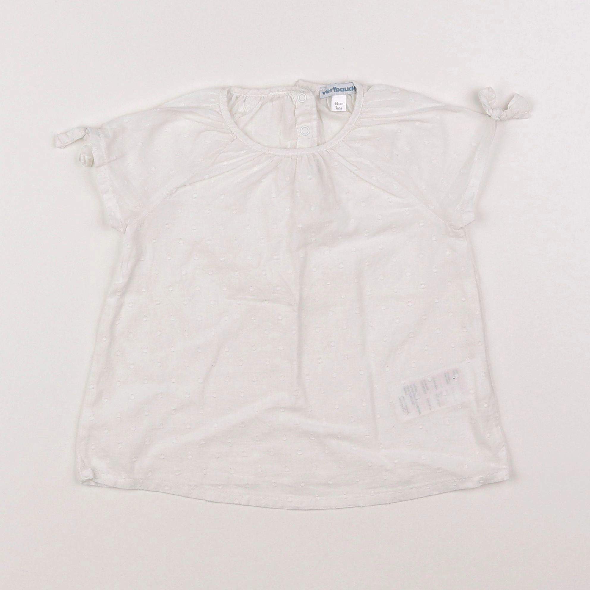 Vertbaudet - blouse blanc - 2 ans