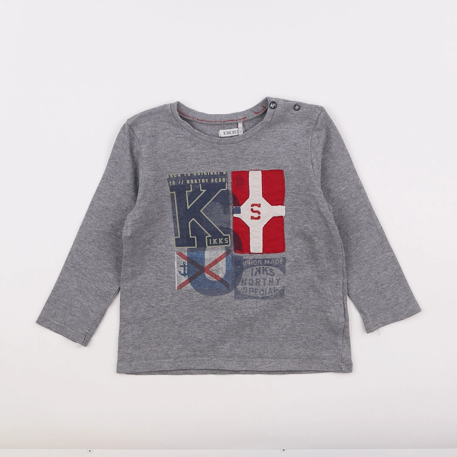 IKKS - tee-shirt gris - 2 ans