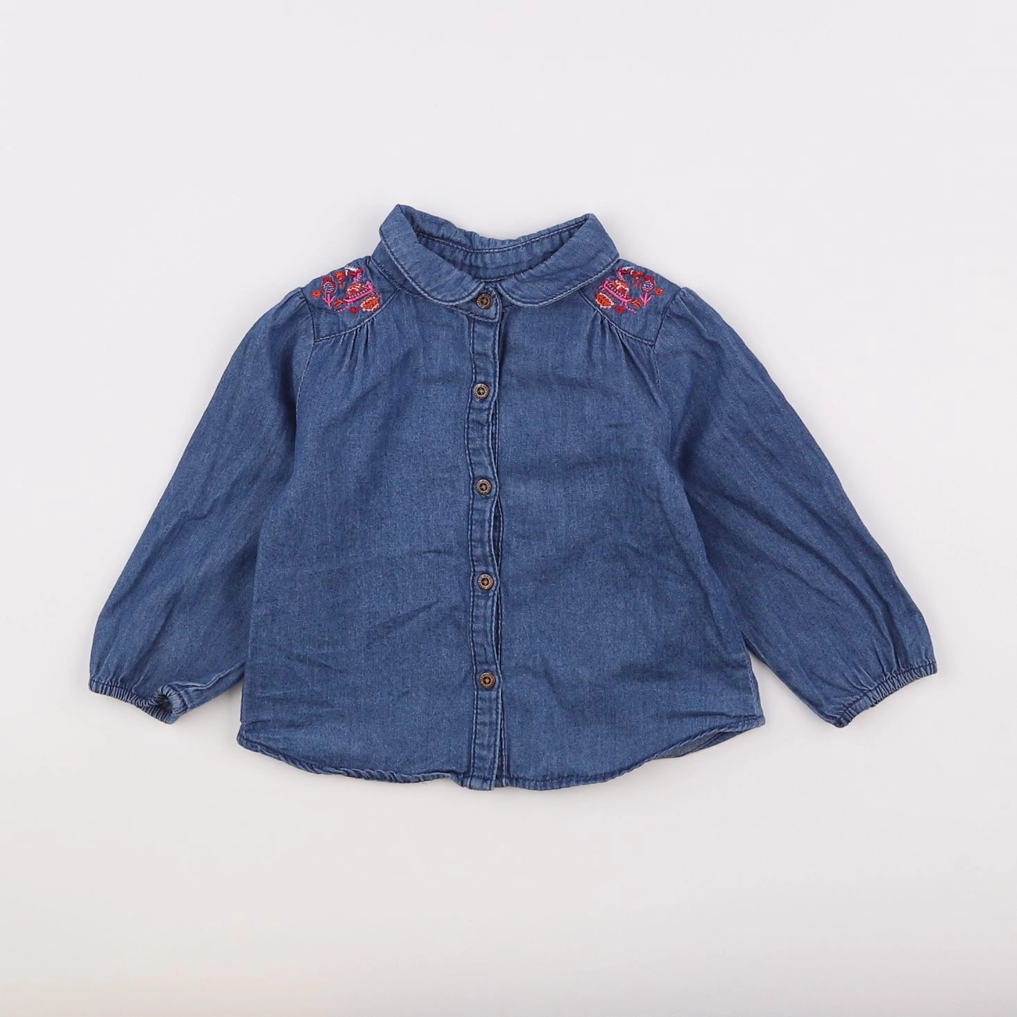 Vertbaudet - blouse bleu, multicolore - 12 mois