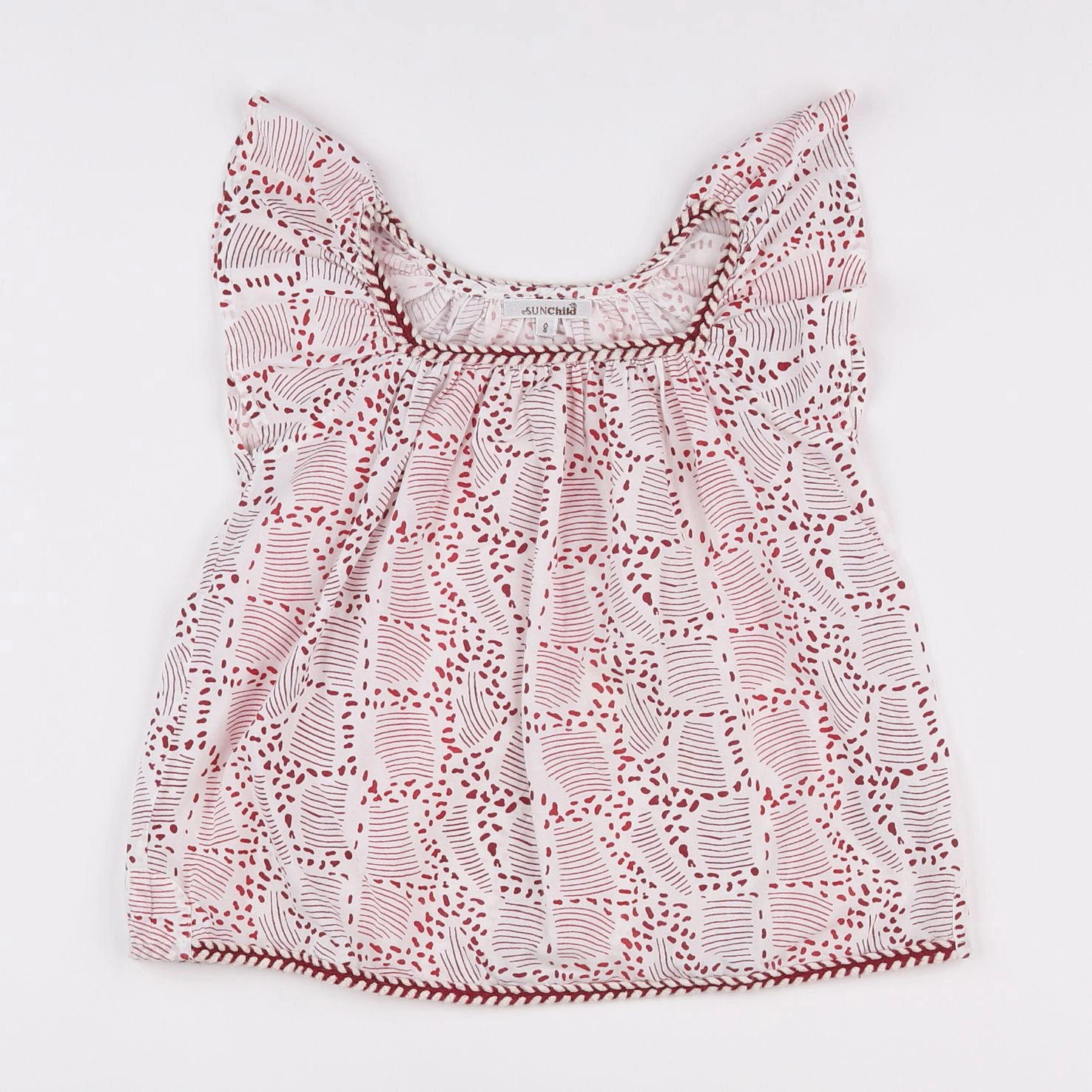 Sunchild - blouse blanc, rouge - 8 ans