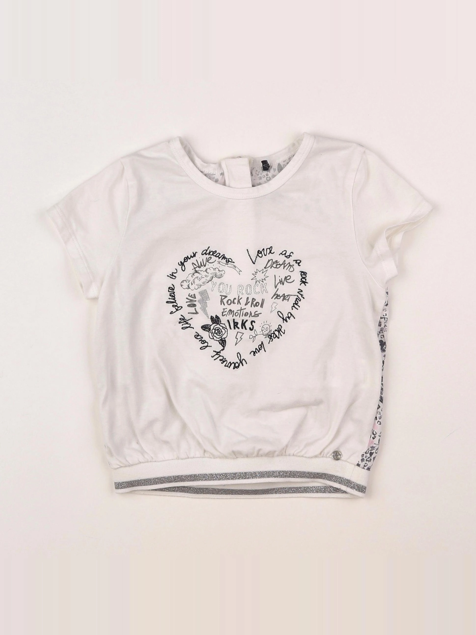 IKKS - tee-shirt blanc - 6 ans
