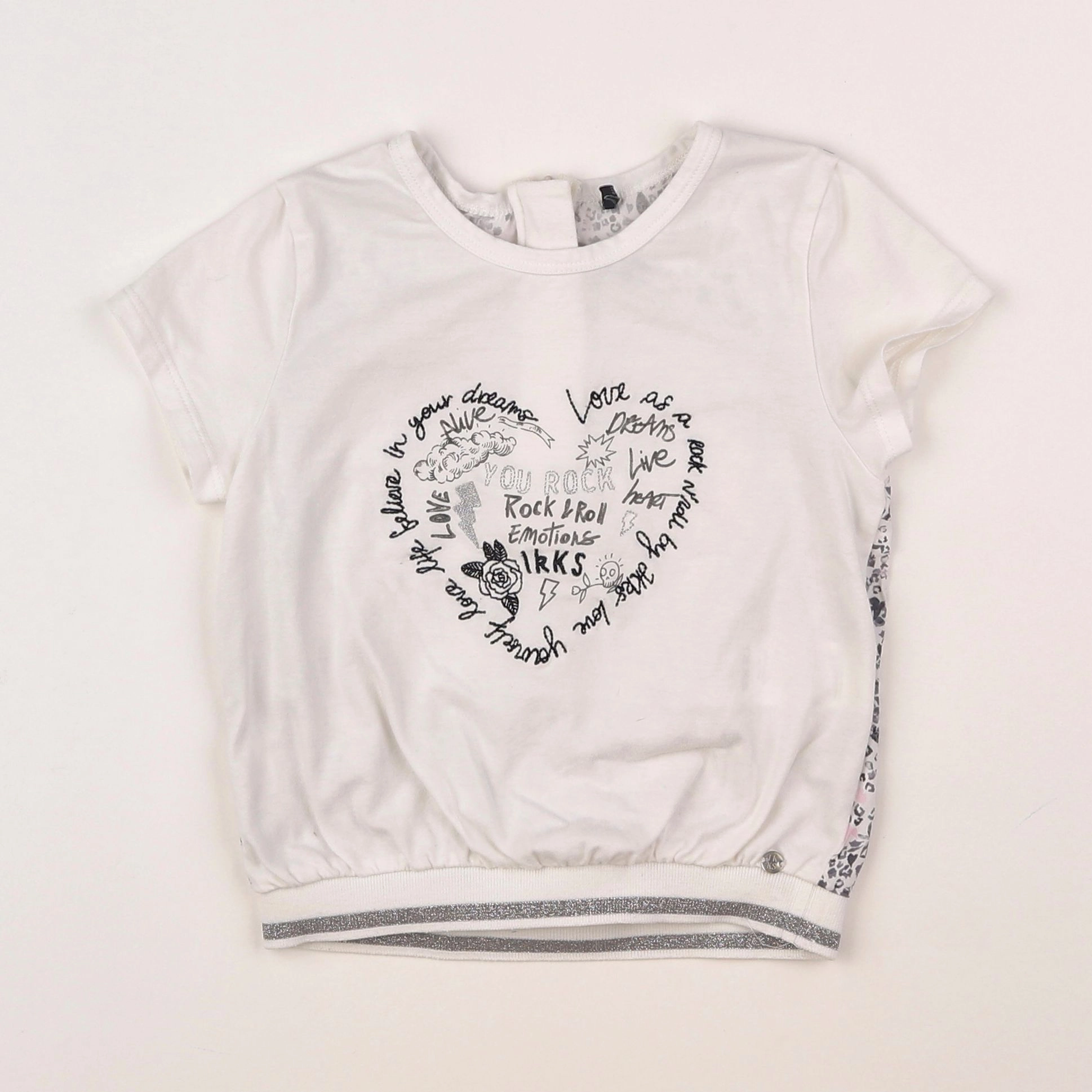 IKKS - tee-shirt blanc - 6 ans