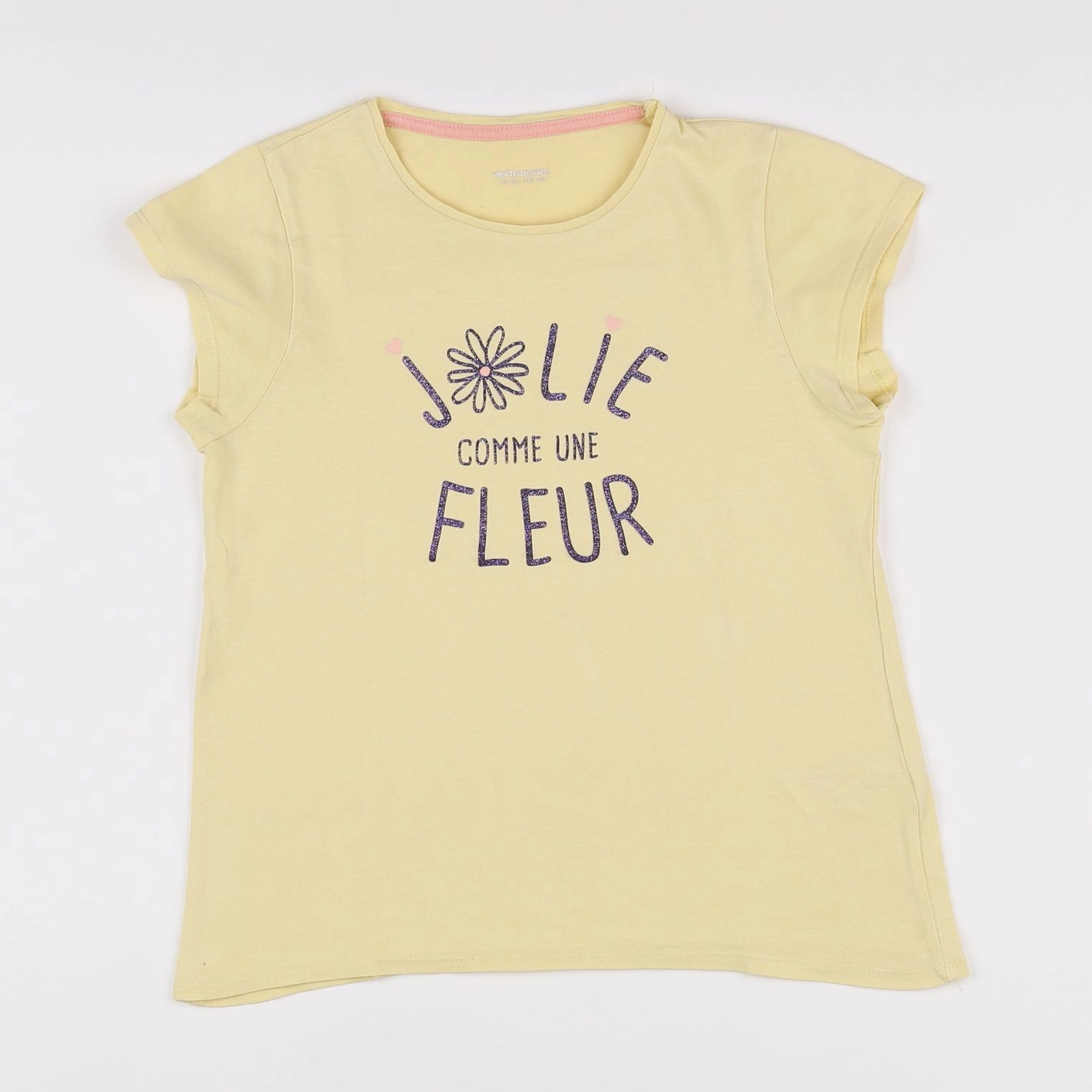 Vertbaudet - tee-shirt jaune - 10 ans