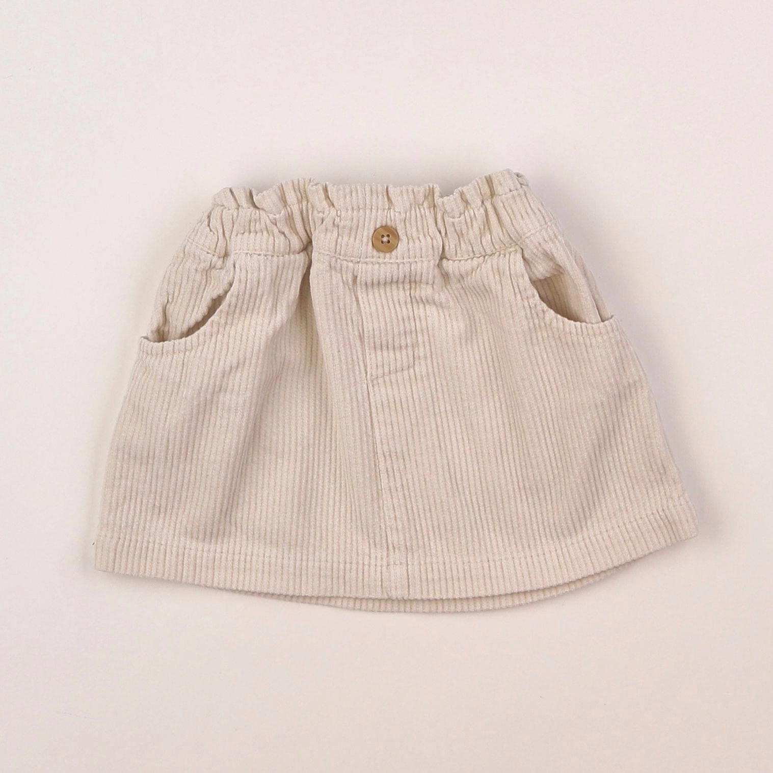 Vertbaudet - jupe beige - 9 mois