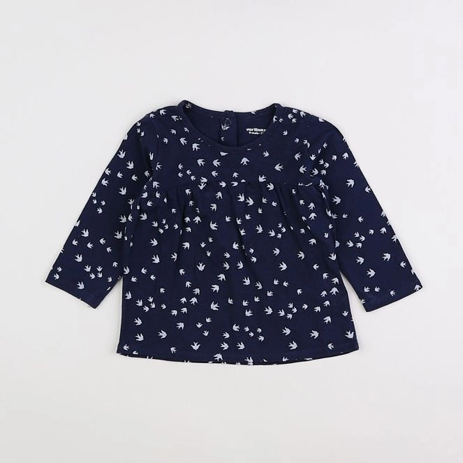 Vertbaudet - tee-shirt bleu - 9 mois