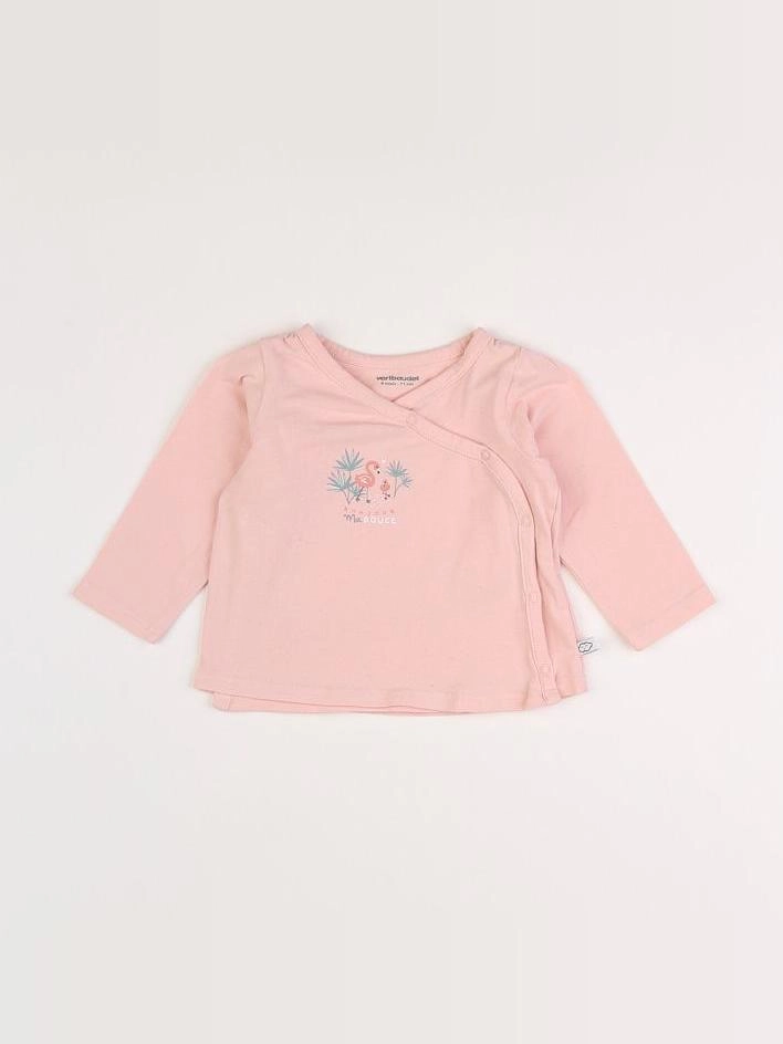 Vertbaudet - tee-shirt rose - 9 mois