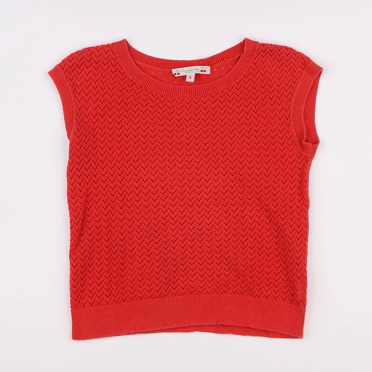 Bonpoint - pull rouge - 6 ans